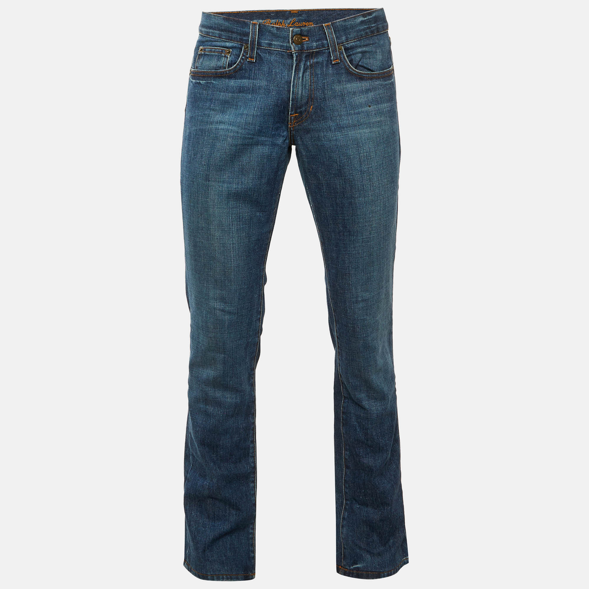 

Ralph Lauren Black Label Navy Blue Denim 867 Jeans S Waist 34"