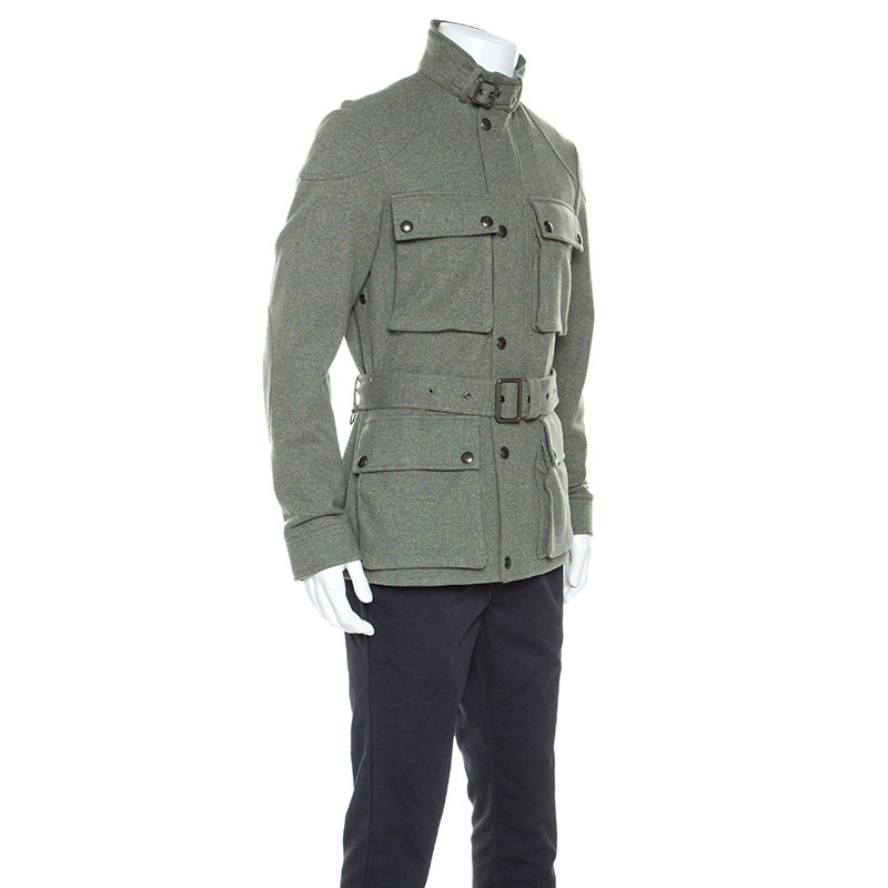 

Ralph Lauren Green Wool 4 Pocket Harriot Jacket