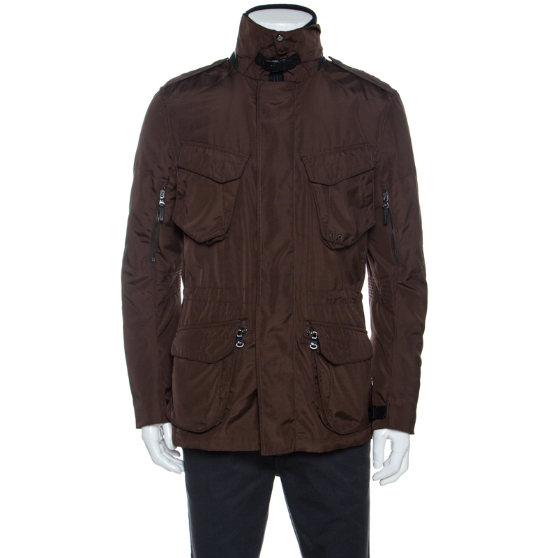 Pre Owned Ralph Lauren Brown Zip Front Jacket M