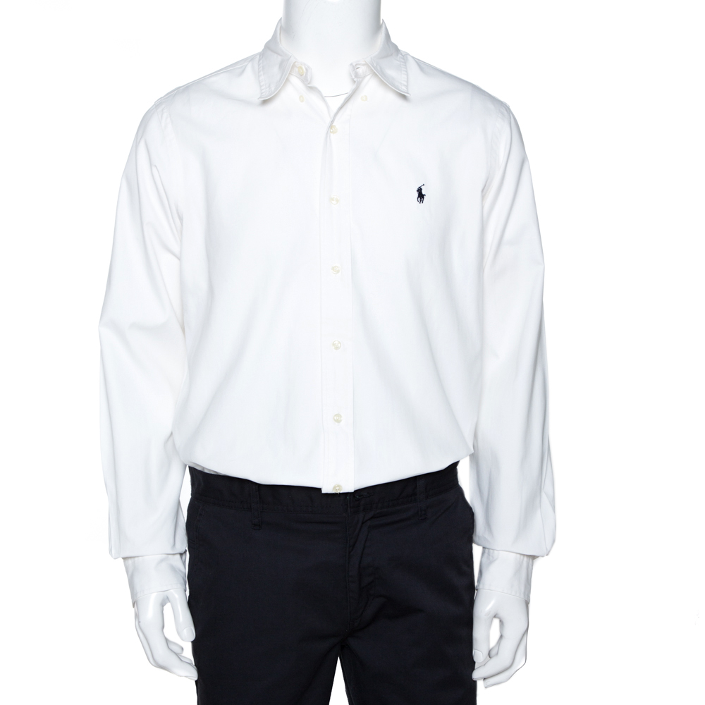 ralph lauren white cotton shirt
