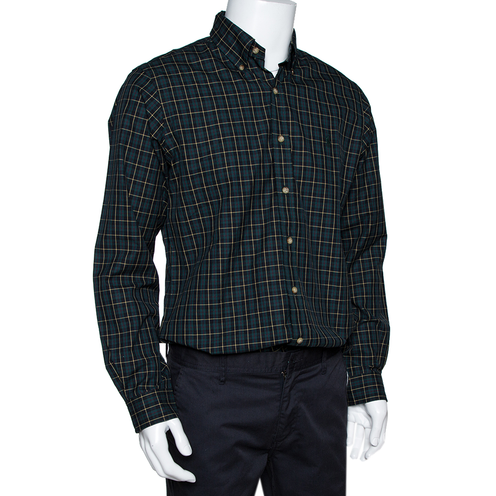 

Ralph Lauren Green Checked Cotton Custom Fit Shirt