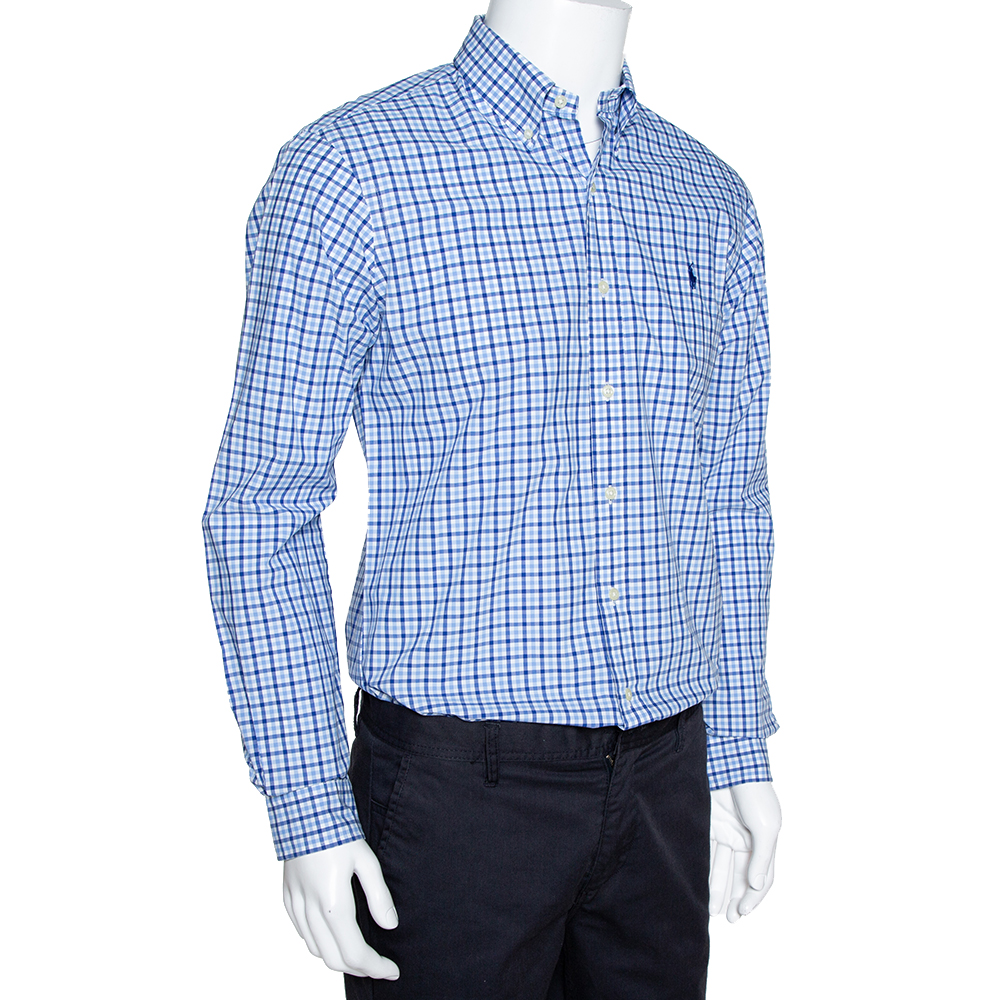 

Ralph Lauren Blue Gingham Check Cotton Long Sleeve Shirt