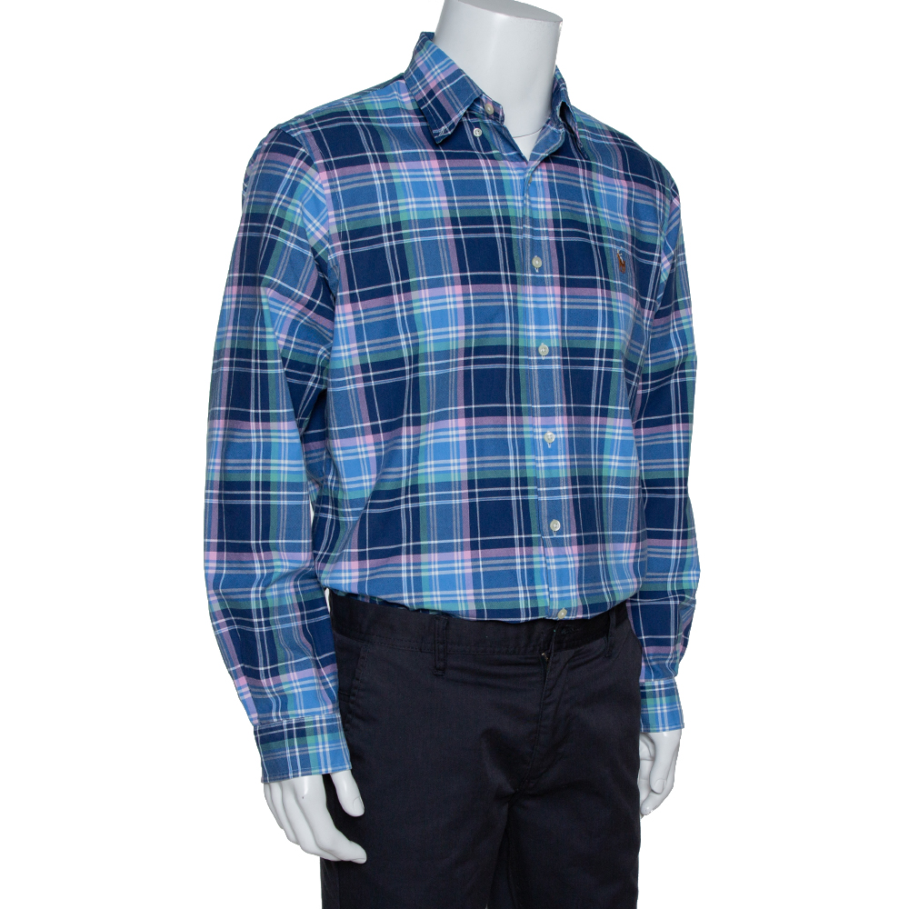 

Ralph Lauren Blue Madras Check Cotton Long Sleeve Shirt