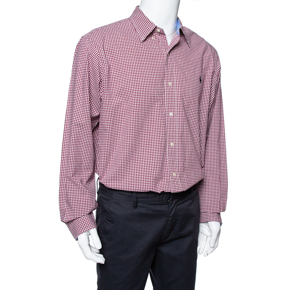 

Ralph Lauren Red Gingham Check Cotton Long Sleeve Shirt