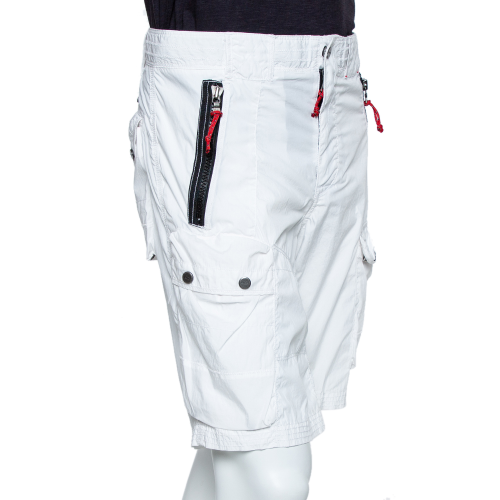 

Ralph Lauren RLX White Cotton Blend Cargo Shorts