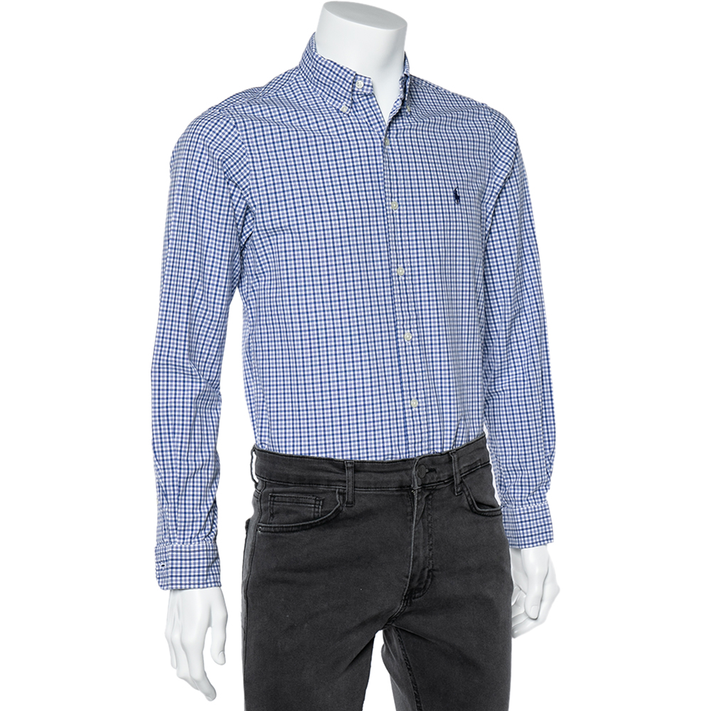 

Ralph Lauren Blue Check Cotton Button Down Shirt