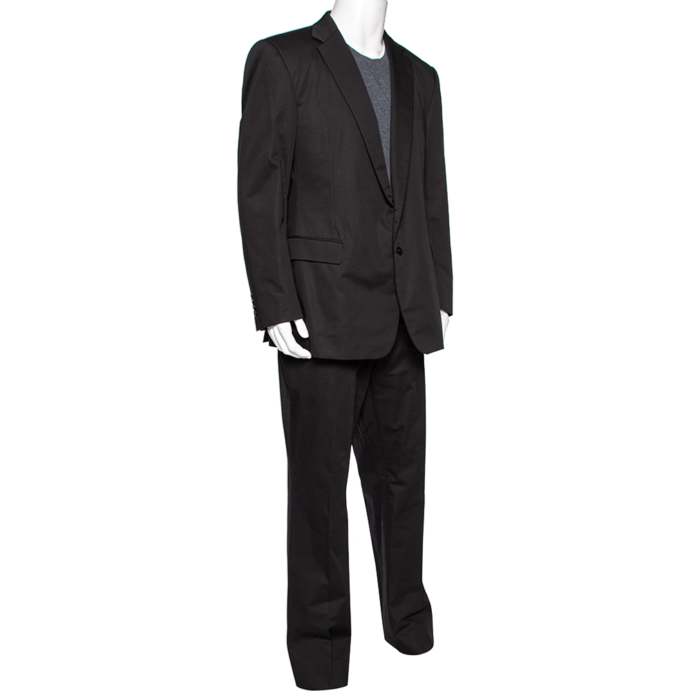 

Ralph Lauren Black Knit Single Breasted Suit