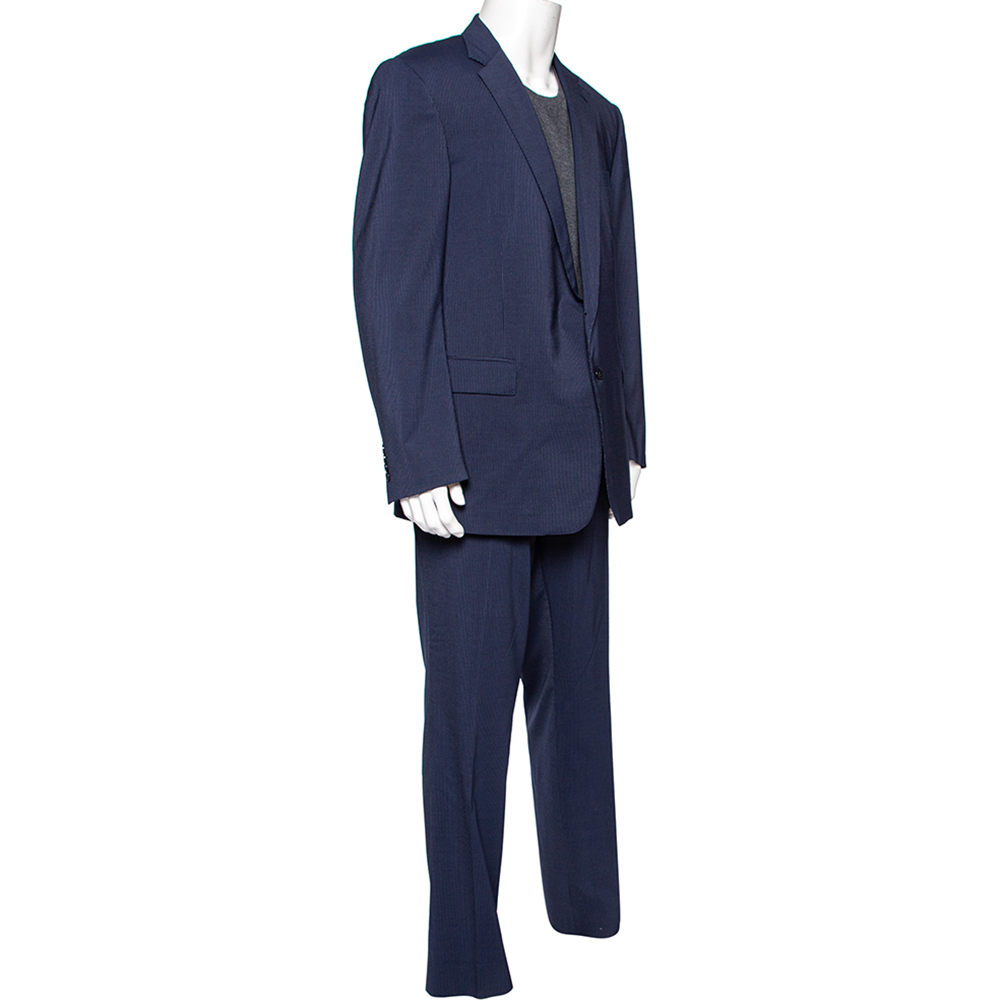 

Ralph Lauren Blue Striped Wool Single Breasted Suit