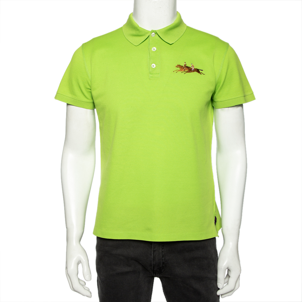 

Ralph Lauren Green Cotton Pique Tailored Fit Polo T-Shirt