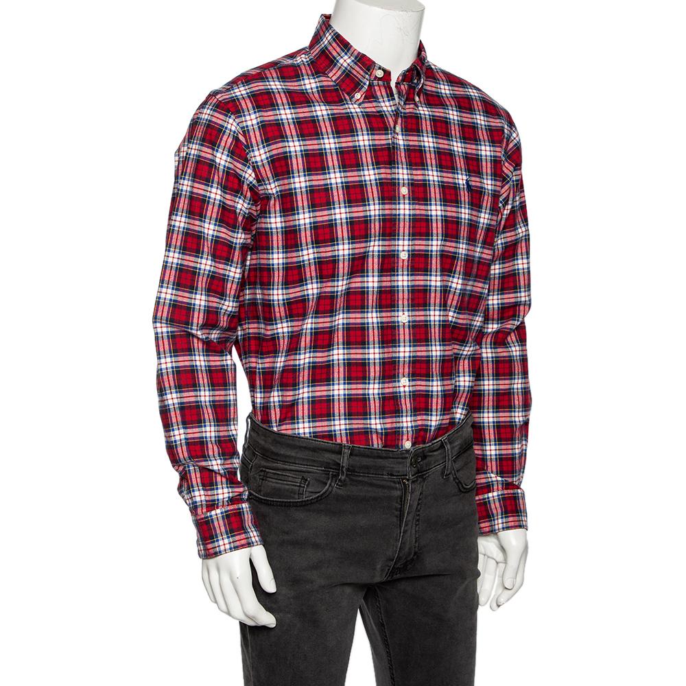 

Ralph Lauren Red Checked Cotton Button Front Shirt