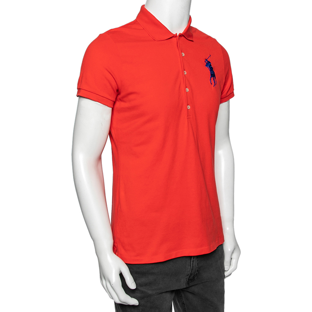 

Ralph Lauren Red Cotton Polo Tshirt