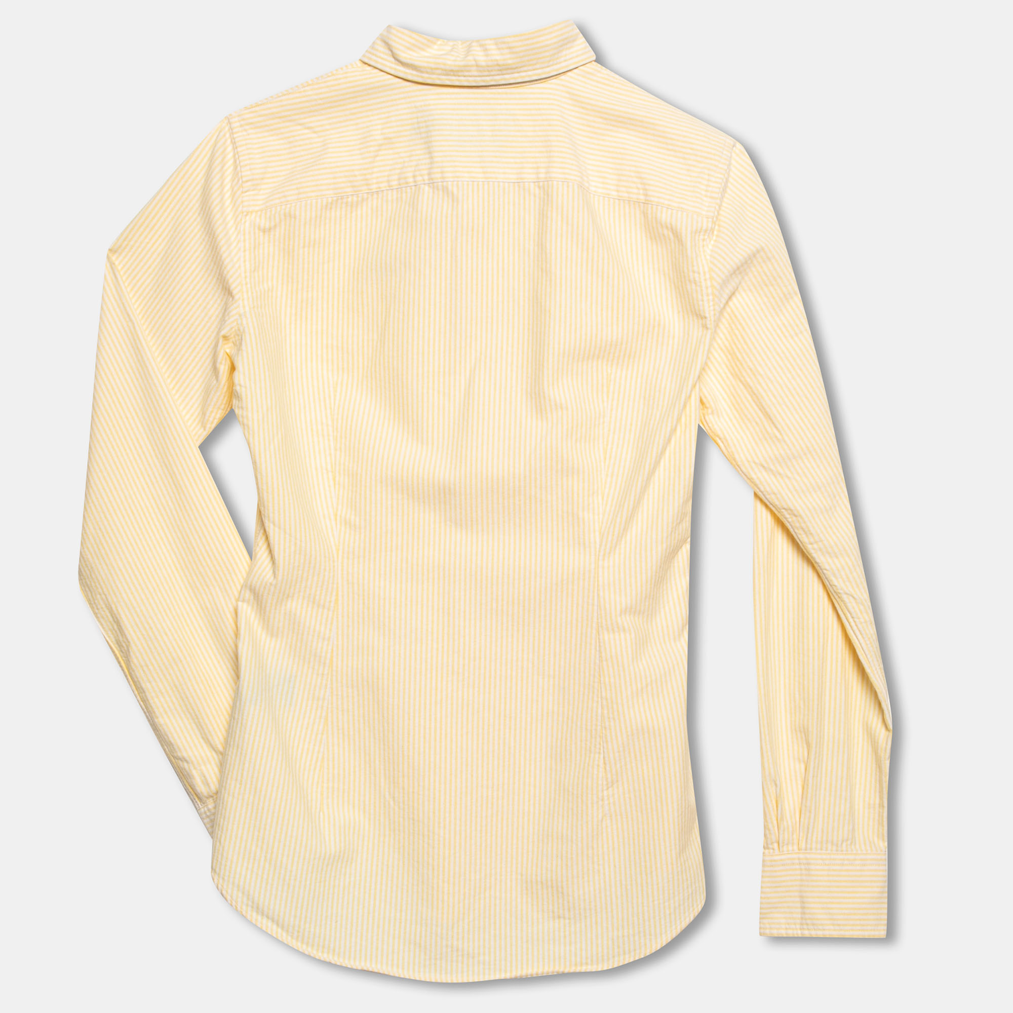 

Ralph Lauren White and Yellow Striped Cotton Long Sleeve Shirt