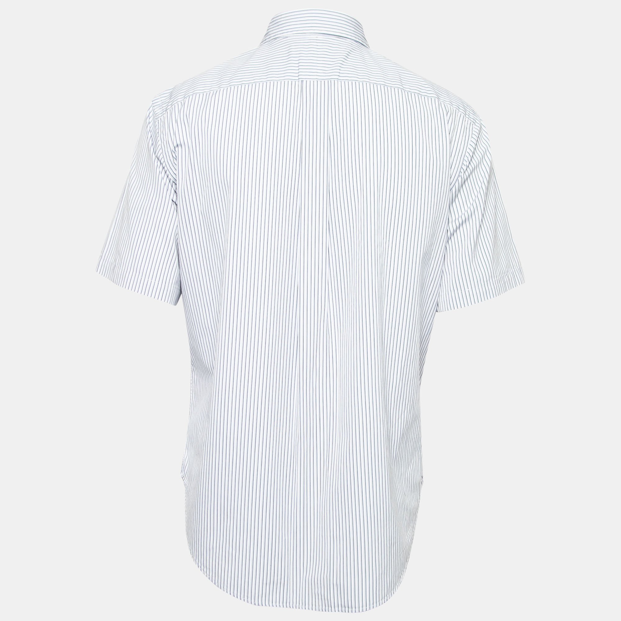 

Ralph Lauren Blue Striped Cotton Classic Fit Short Sleeve Shirt