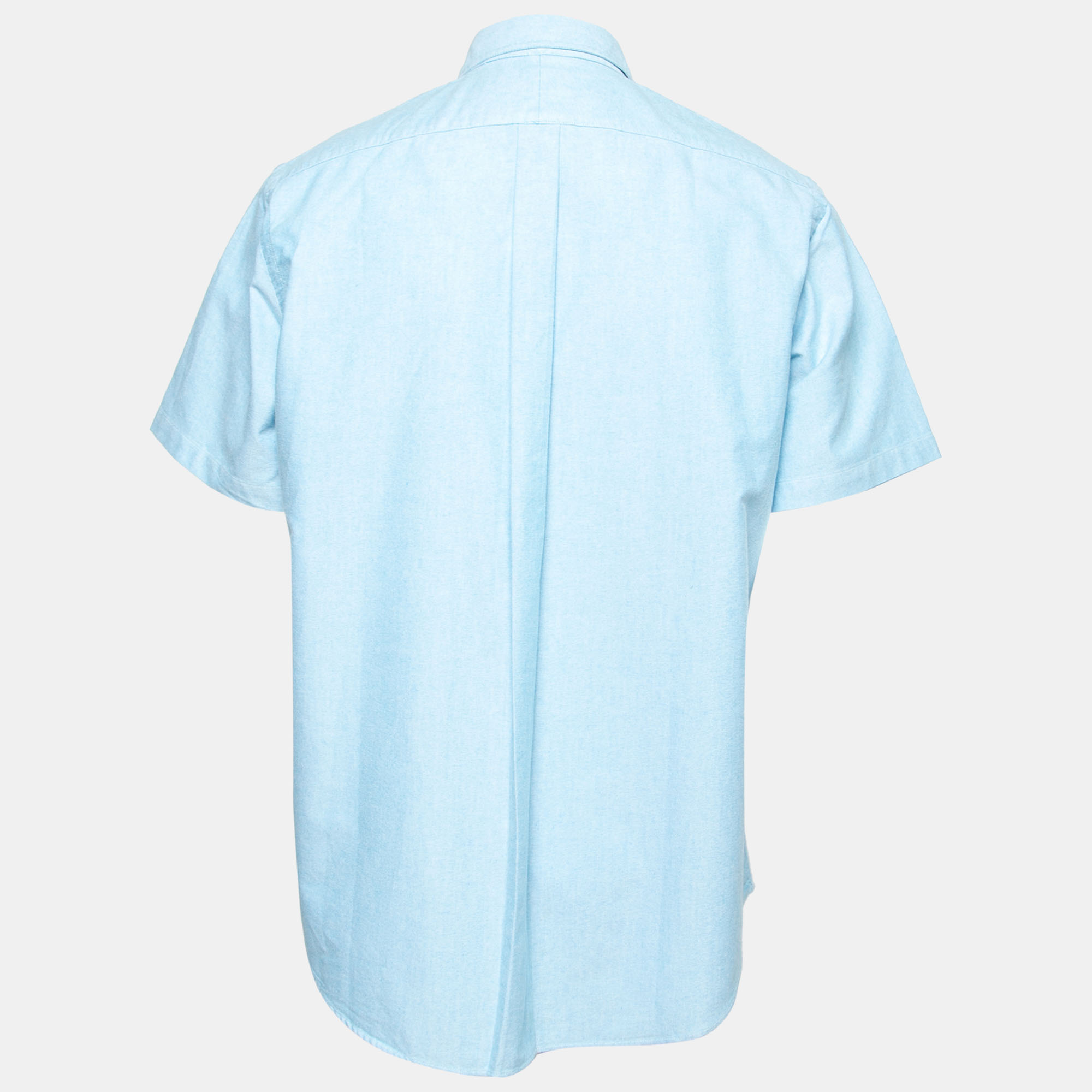 

Ralph Lauren Blue Cotton Short Sleeve Button Down Shirt