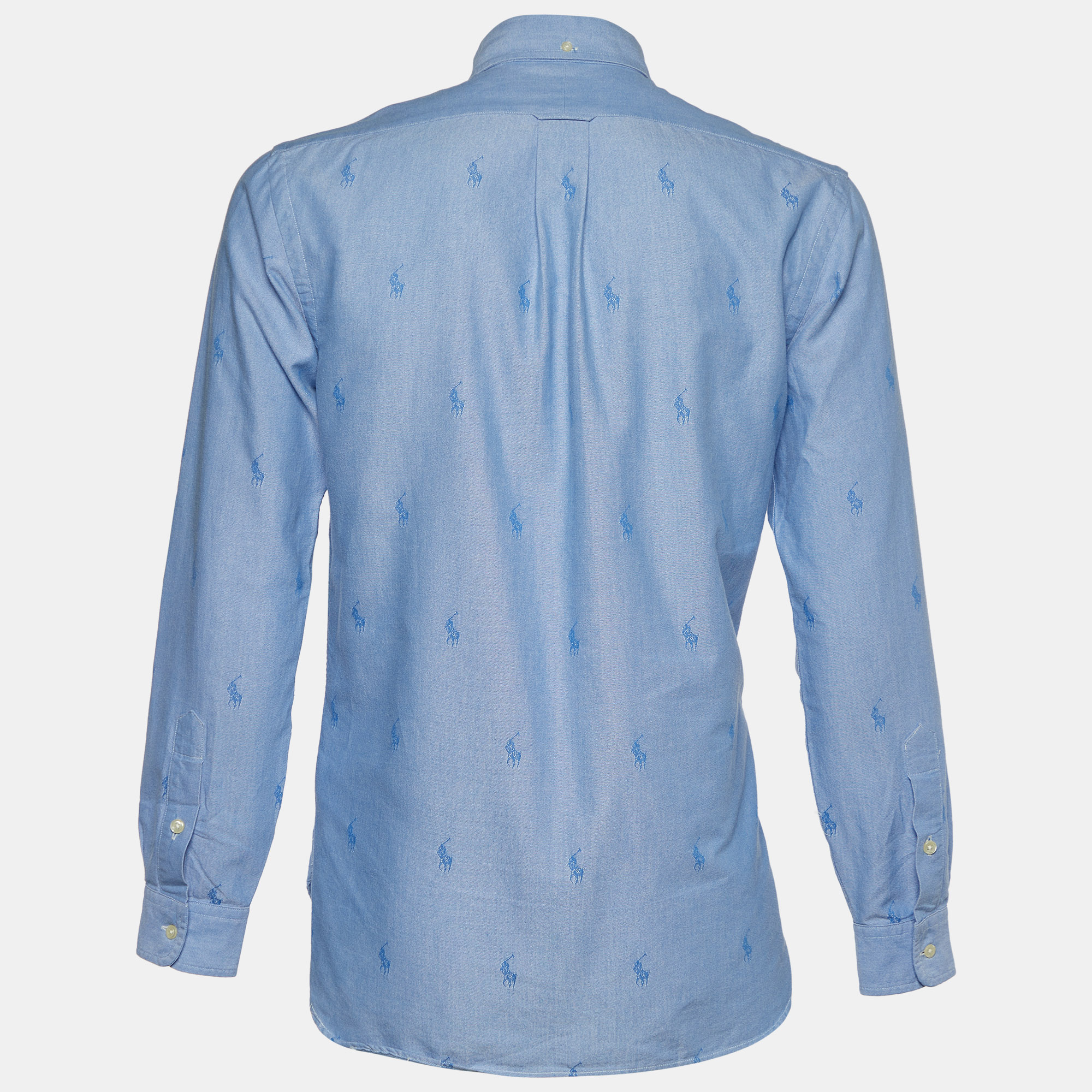

Ralph Lauren Blue Logo Jacquard Cotton Long Sleeve Shirt