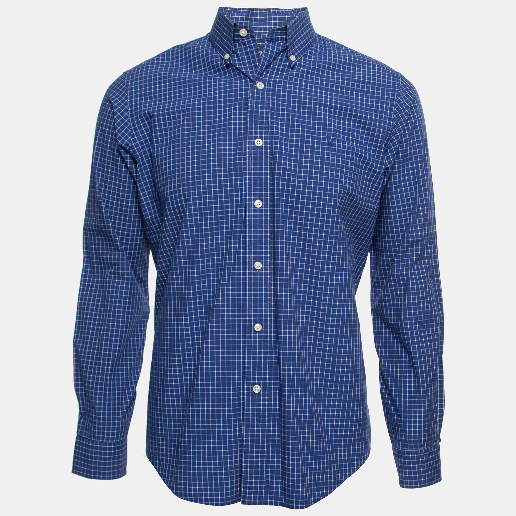 

Ralph Lauren Blue Checked Patterned Cotton Button Down Shirt M