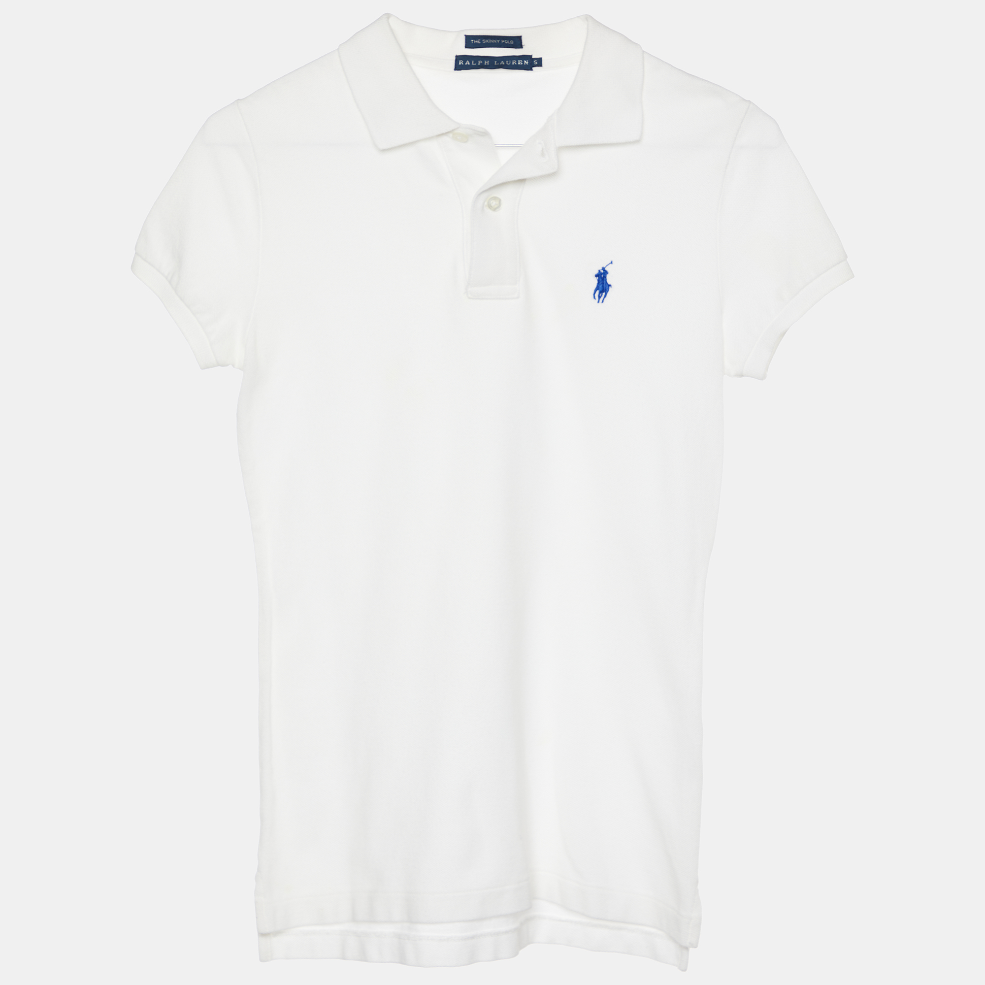 Pre-owned Ralph Lauren White Cotton Pique The Skinny Polo T-shirt S