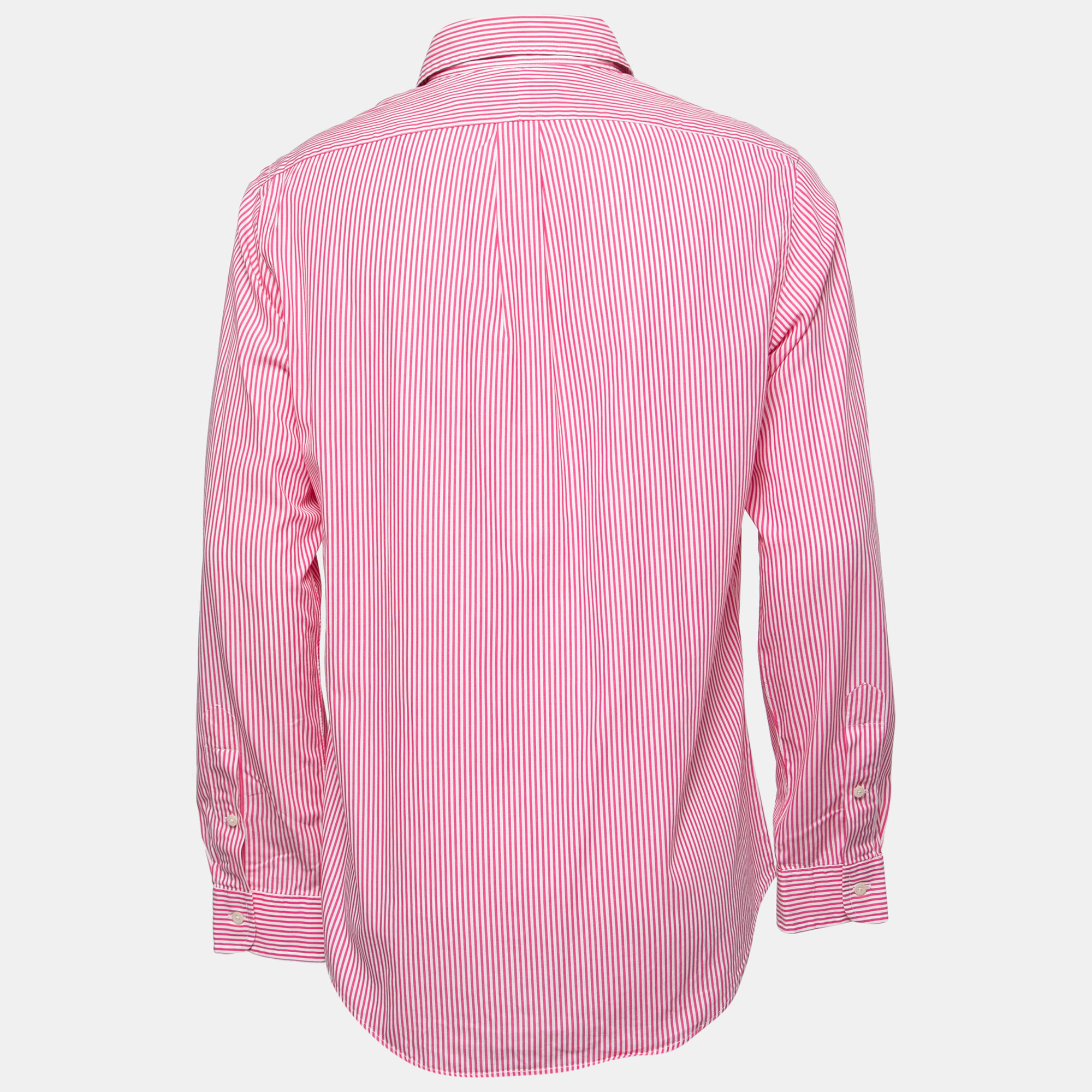 

Ralph Lauren Pink Striped Cotton Button Down Shirt