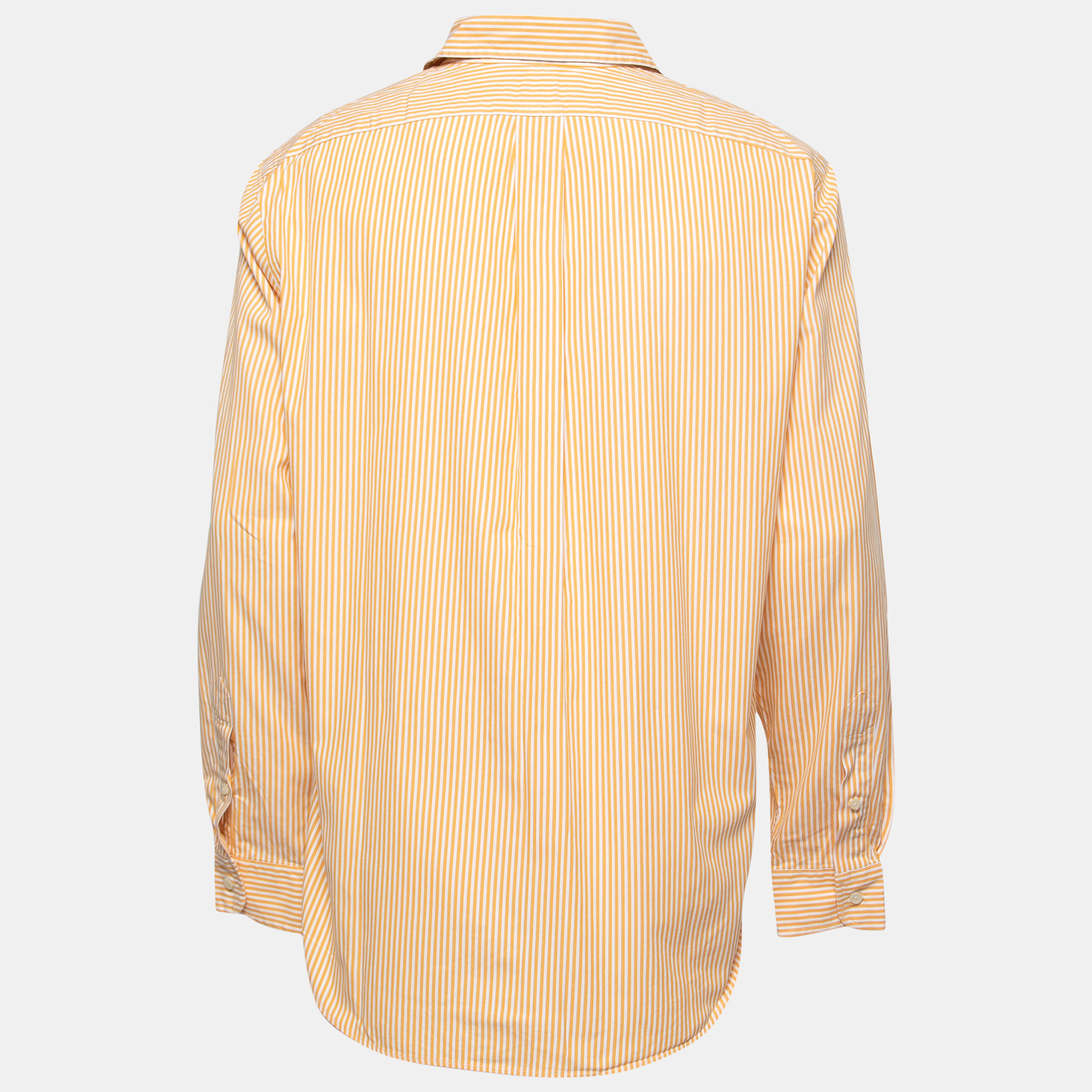 

Ralph Lauren Yellow Striped Cotton Button Down Shirt