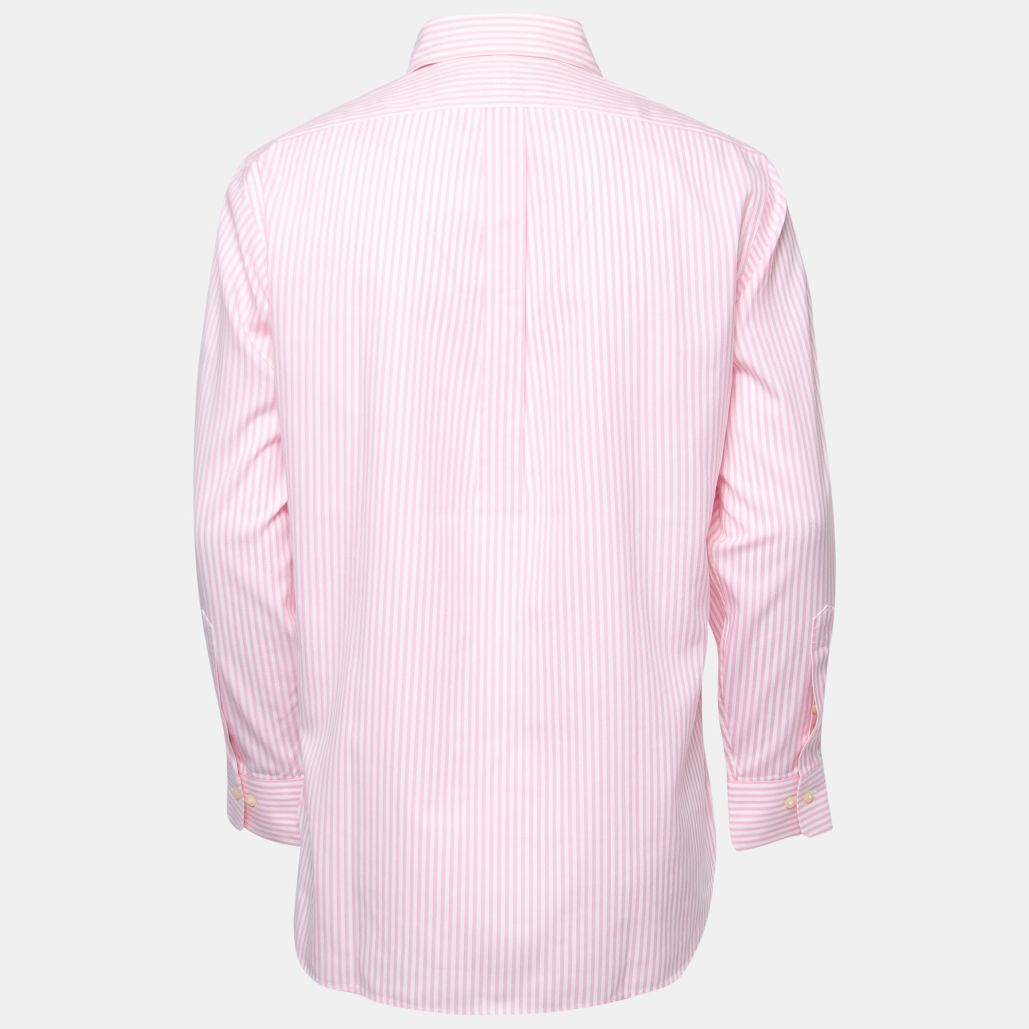

Ralph Lauren Pink Striped Cotton Full Sleeve Shirt