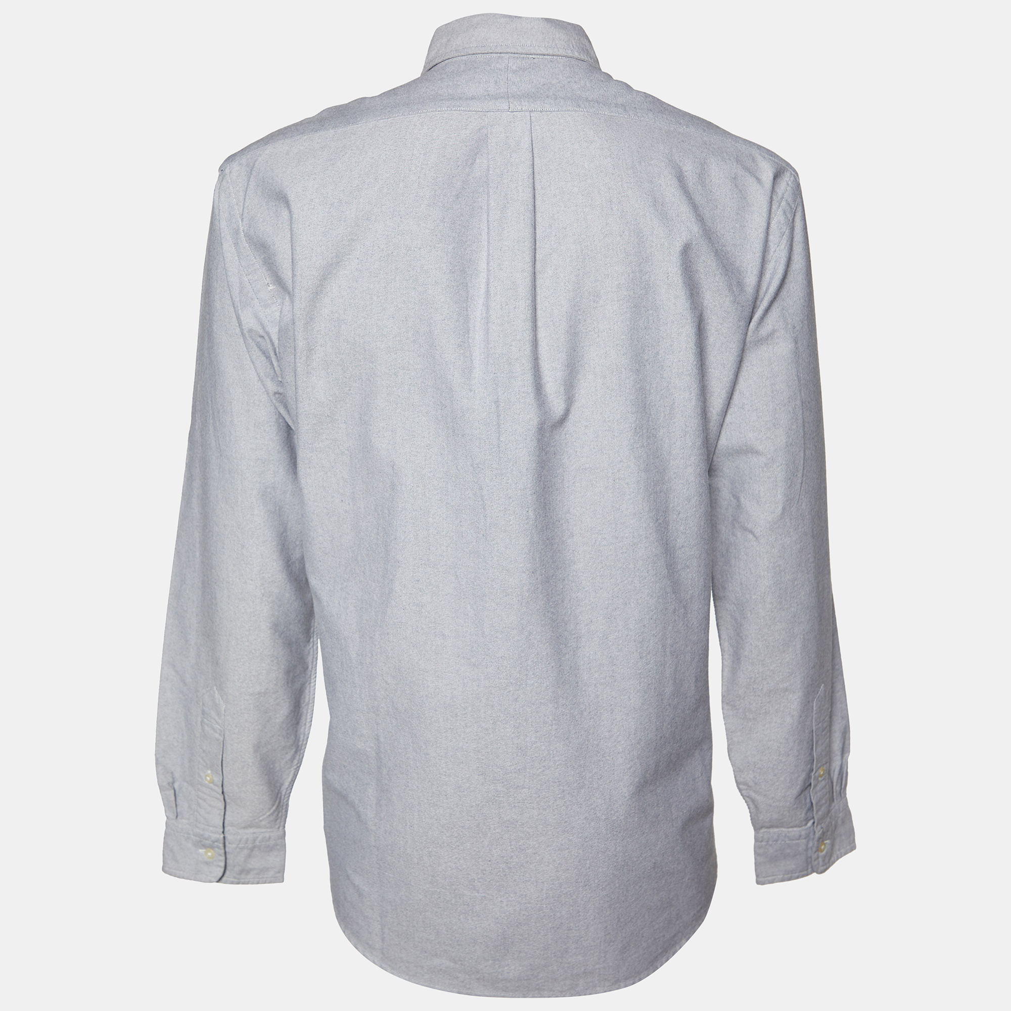 

Ralph Lauren Grey Cotton Button Front Custom Fit Shirt