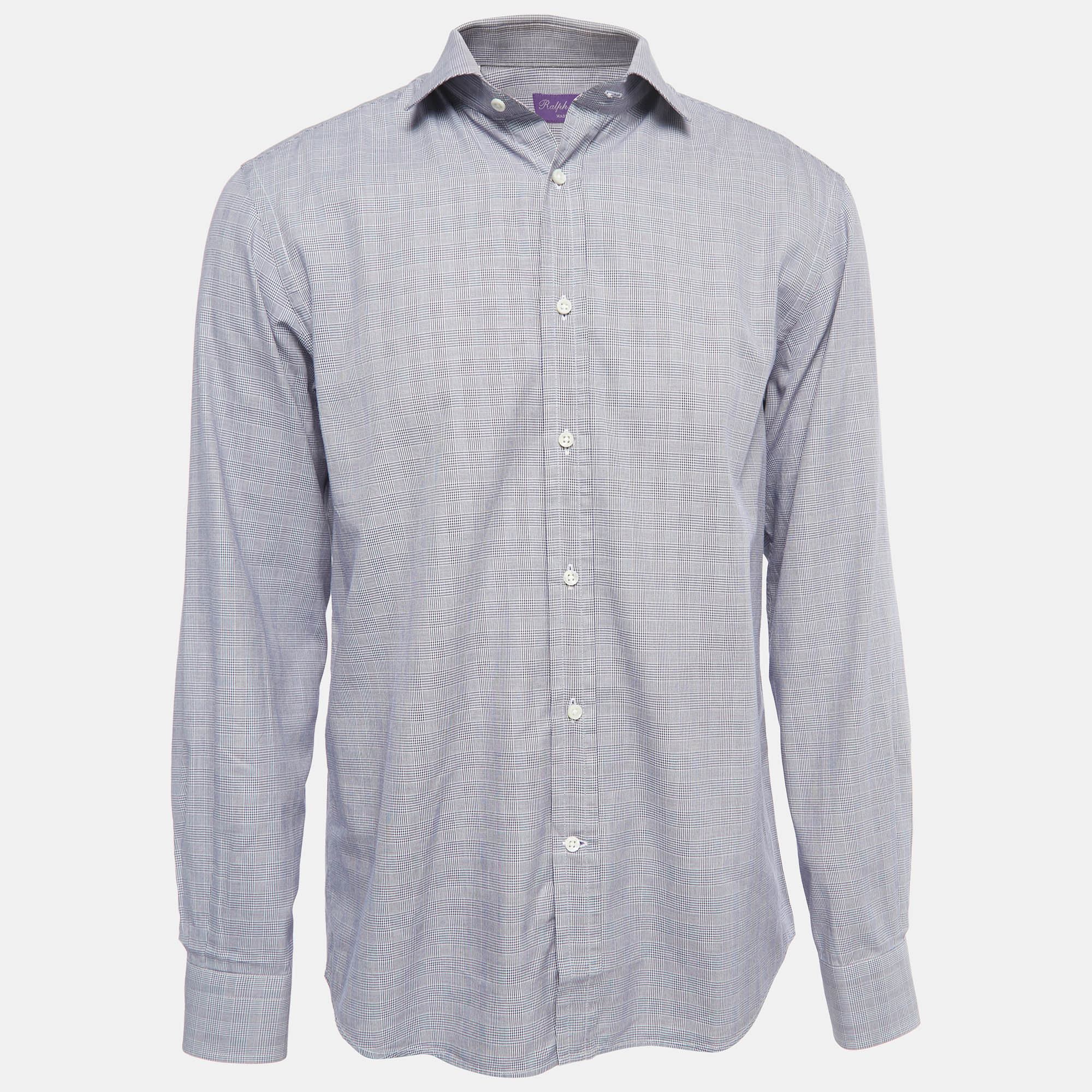 

Ralph Lauren Navy Blue Checked Cotton Button Front Full Sleeve Shirt L