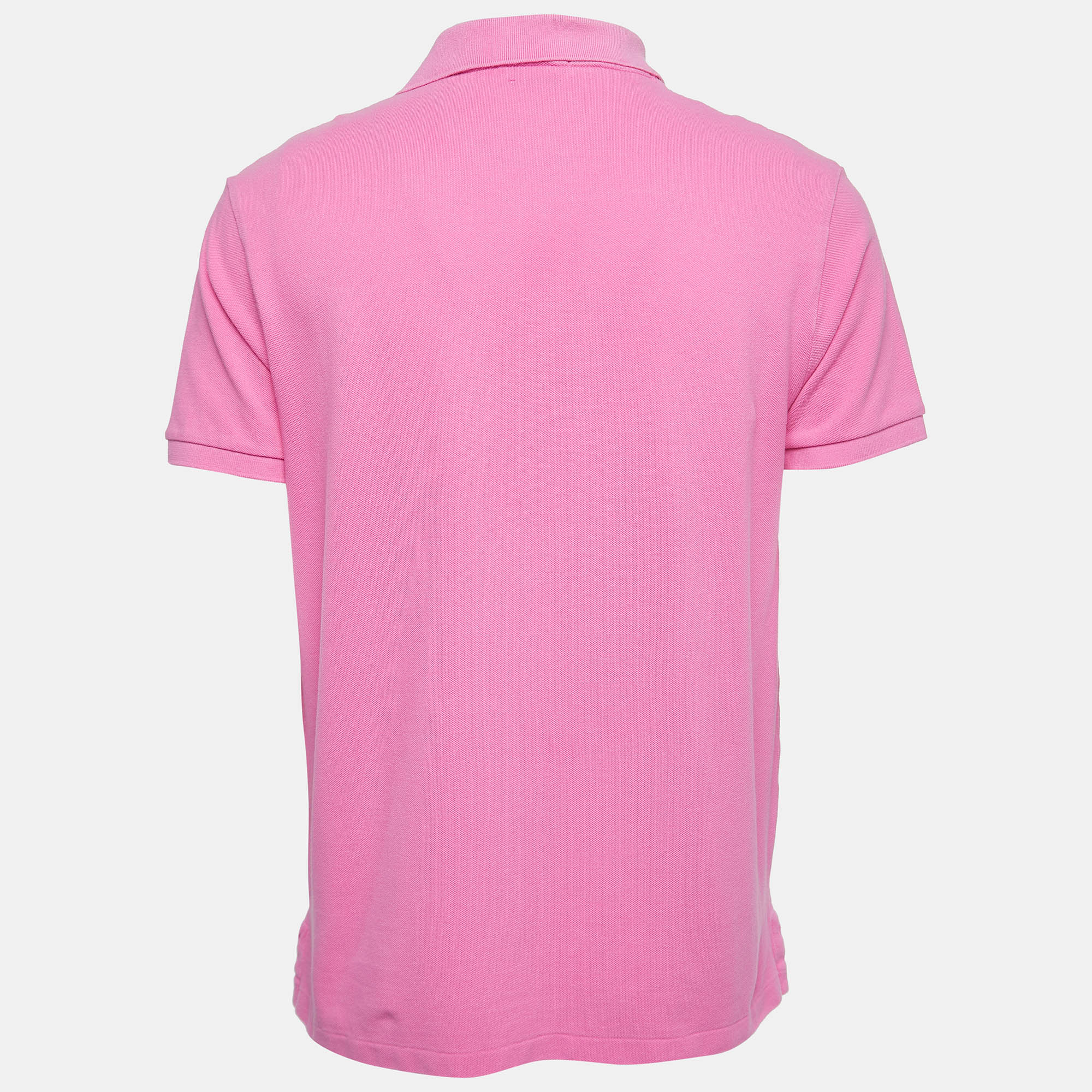 

Ralph Lauren Pink Logo Embroidered Cotton Pique Polo T-Shirt