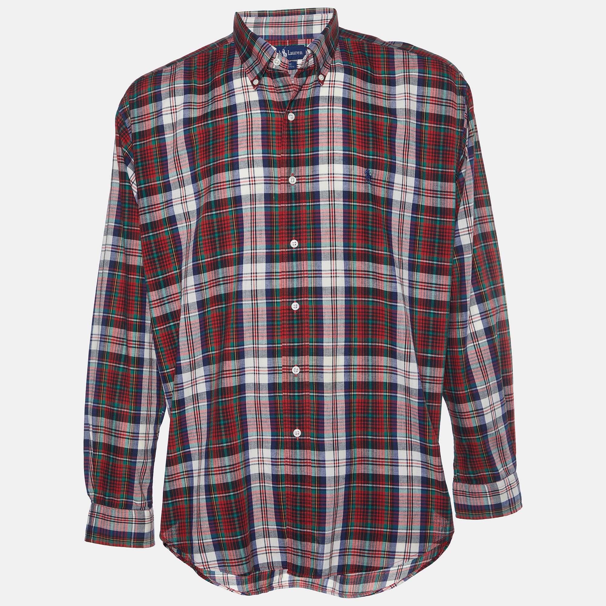 

Ralph Lauren Red Checked Cotton Button Down Blaire Shirt XL