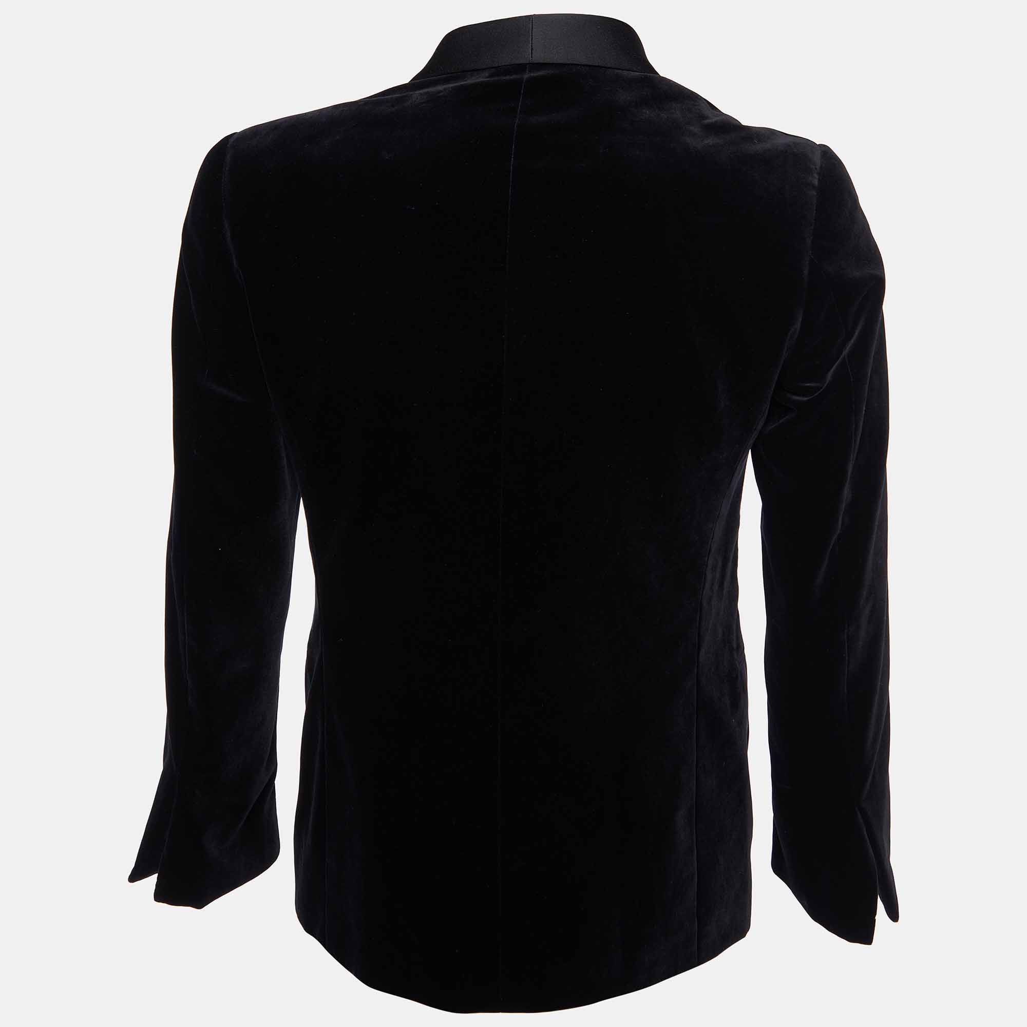 

Ralph Lauren Black Velvet Double Breasted Blazer