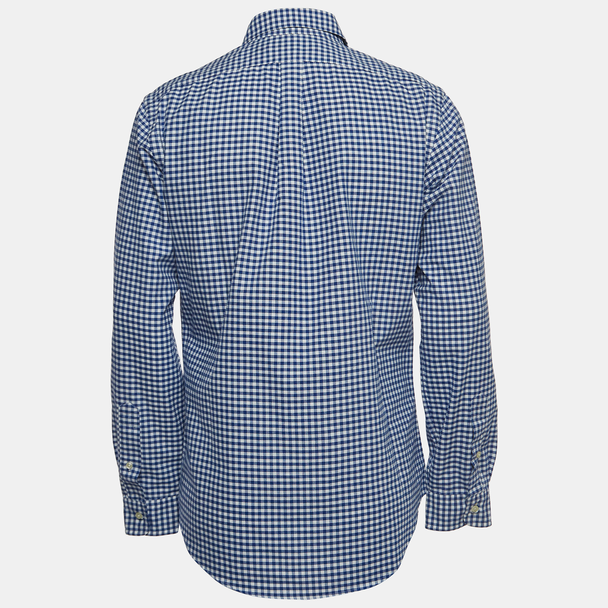 

Ralph Lauren Blue Checked Cotton Button Down Slim Fit Shirt