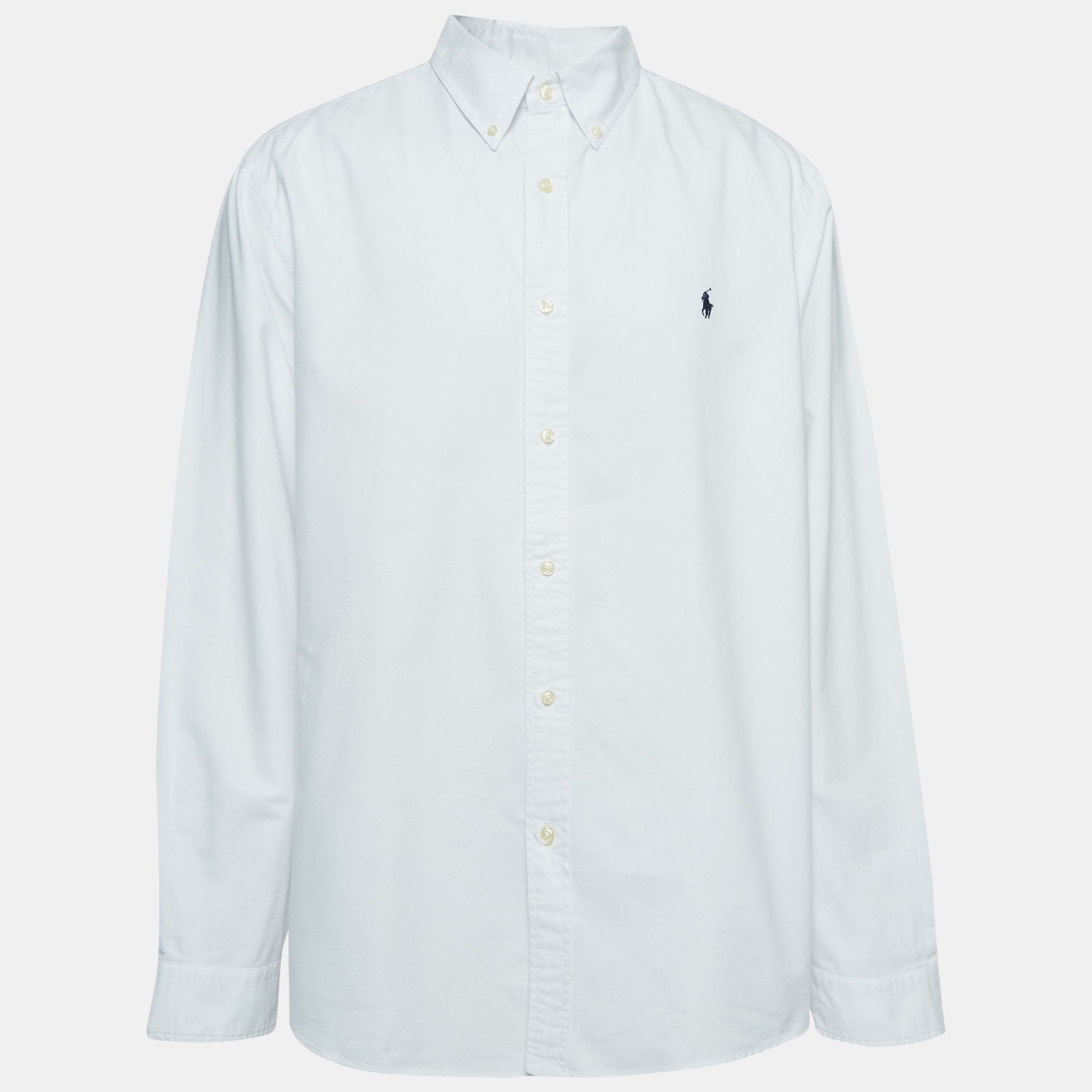 Pre-owned Ralph Lauren White Cotton Custom Fit Shirt Xxl
