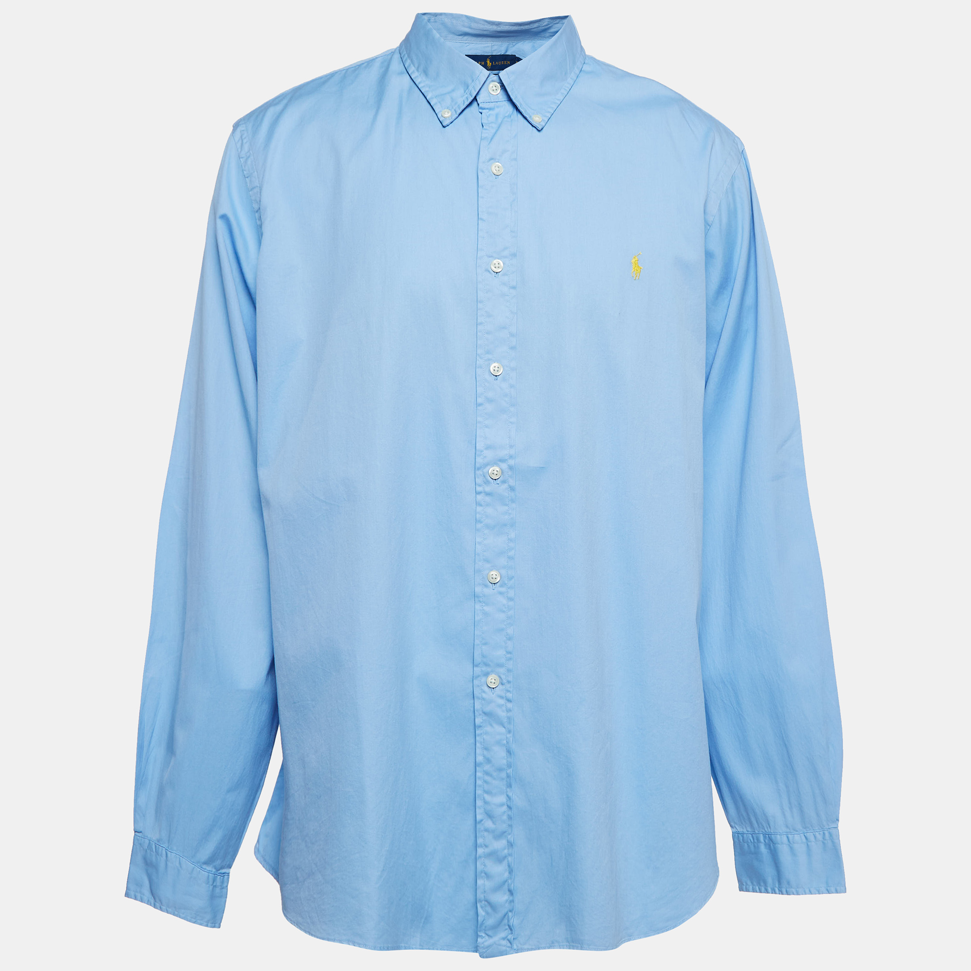 

Polo Ralph Lauren Blue Cotton Beach Twill Shirt XXL