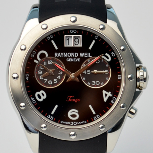 Raymond Weil Tango SS Black Unisex Chronograph 