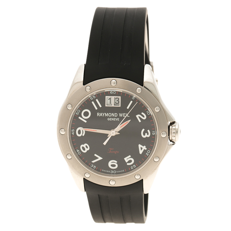 Raymond Weil Black Stainless Steel Tango Men's Wristwatch 37MM