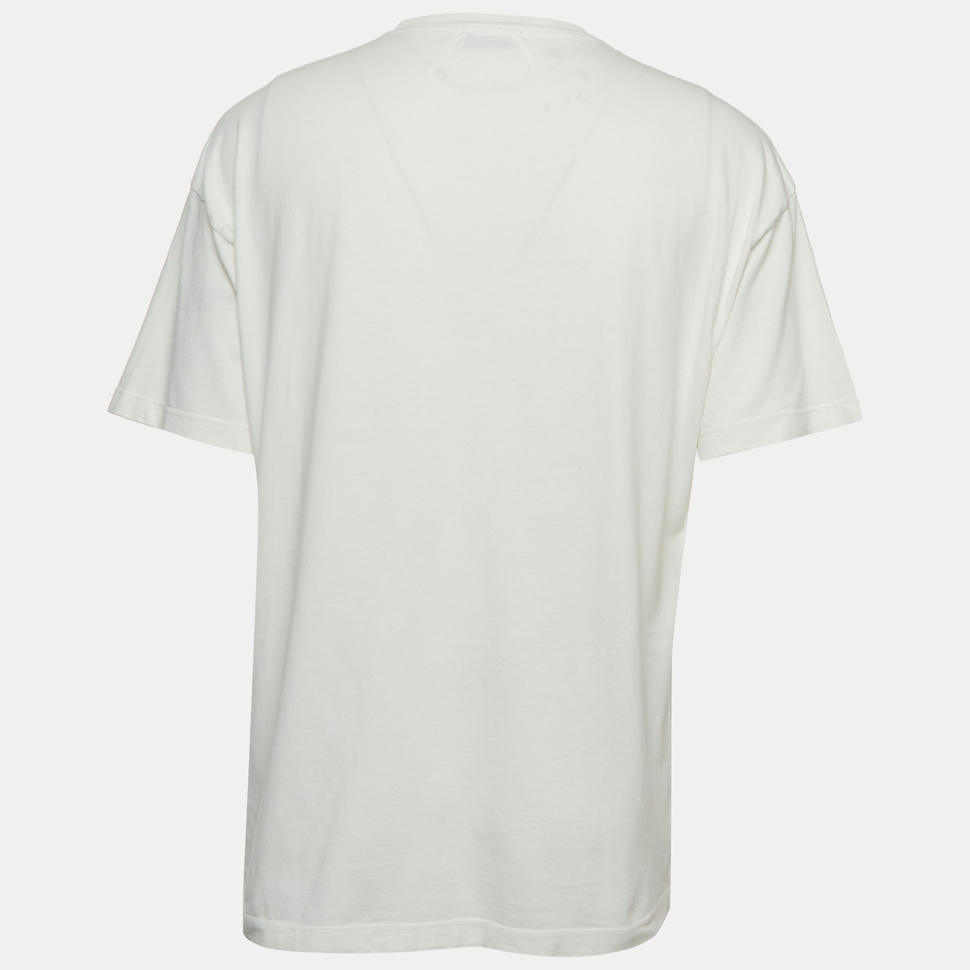 

Rhude Off-White Racing Print Cotton Half Sleeve T-Shirt