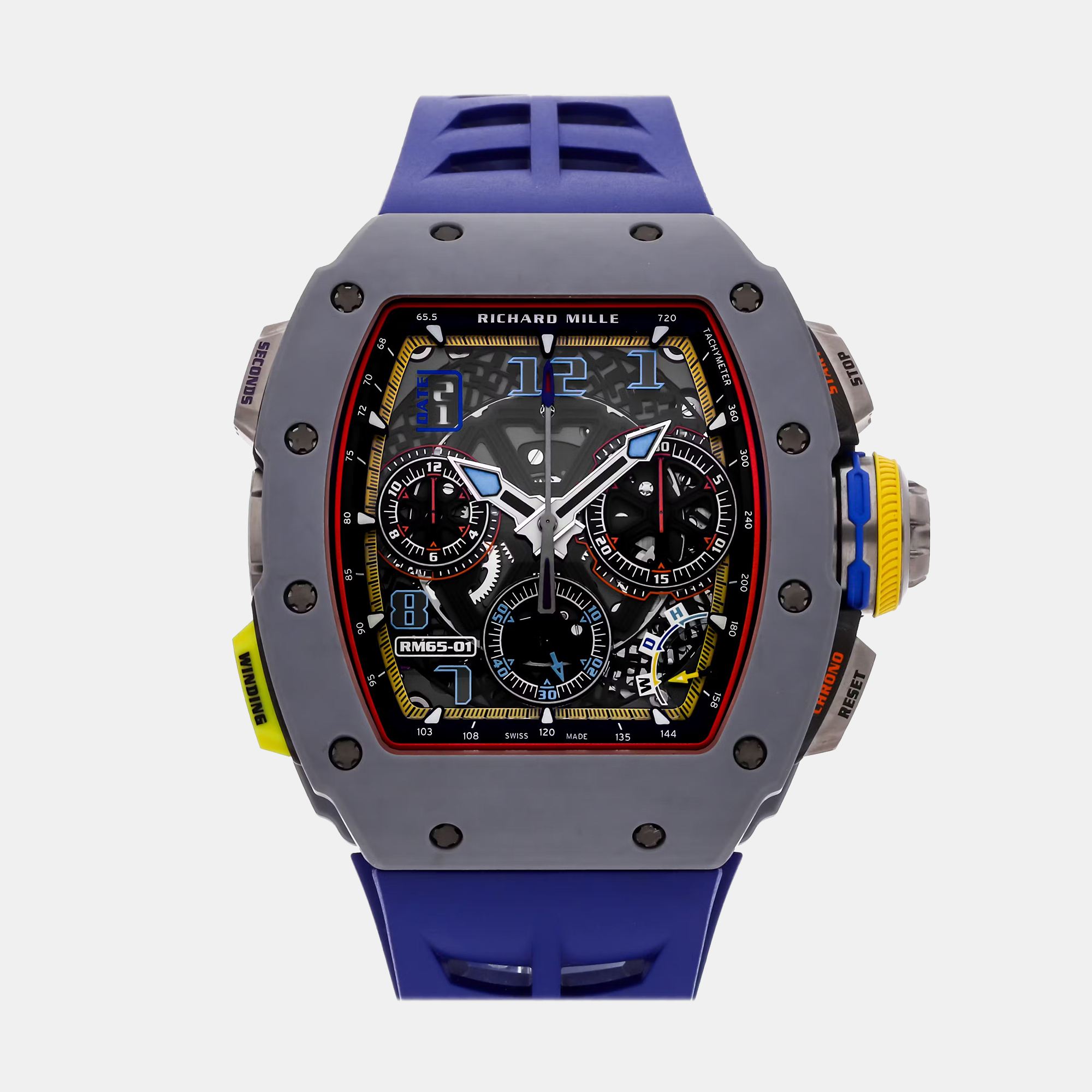 

Pre-Owned Richard Mille RM65-01 Split Chronograph RM65-01 FQ Automatic Black Men's Wristwatch