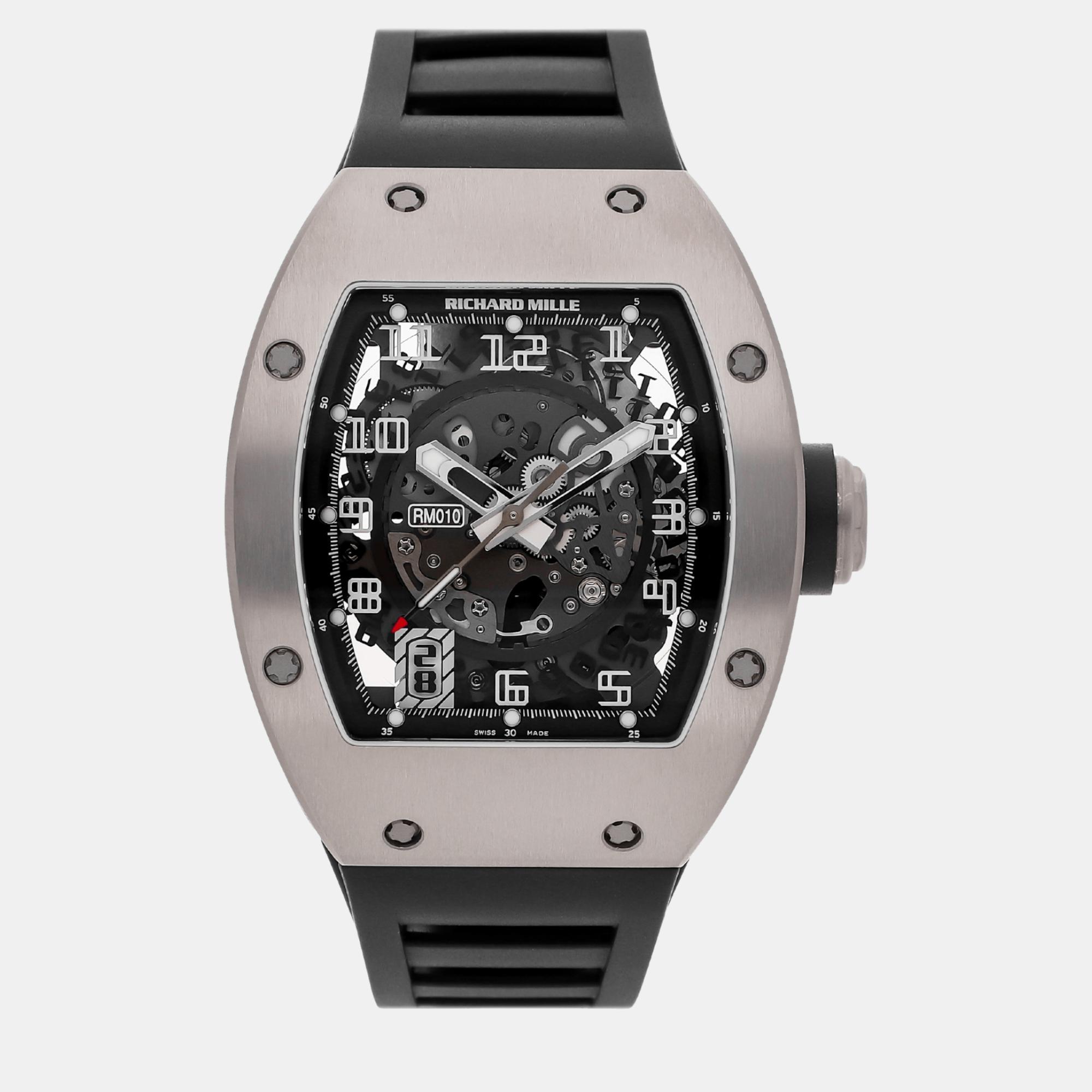 

Richard Mille Black Titanium RM010 AG TI Automatic Men's Wristwatch 40 mm