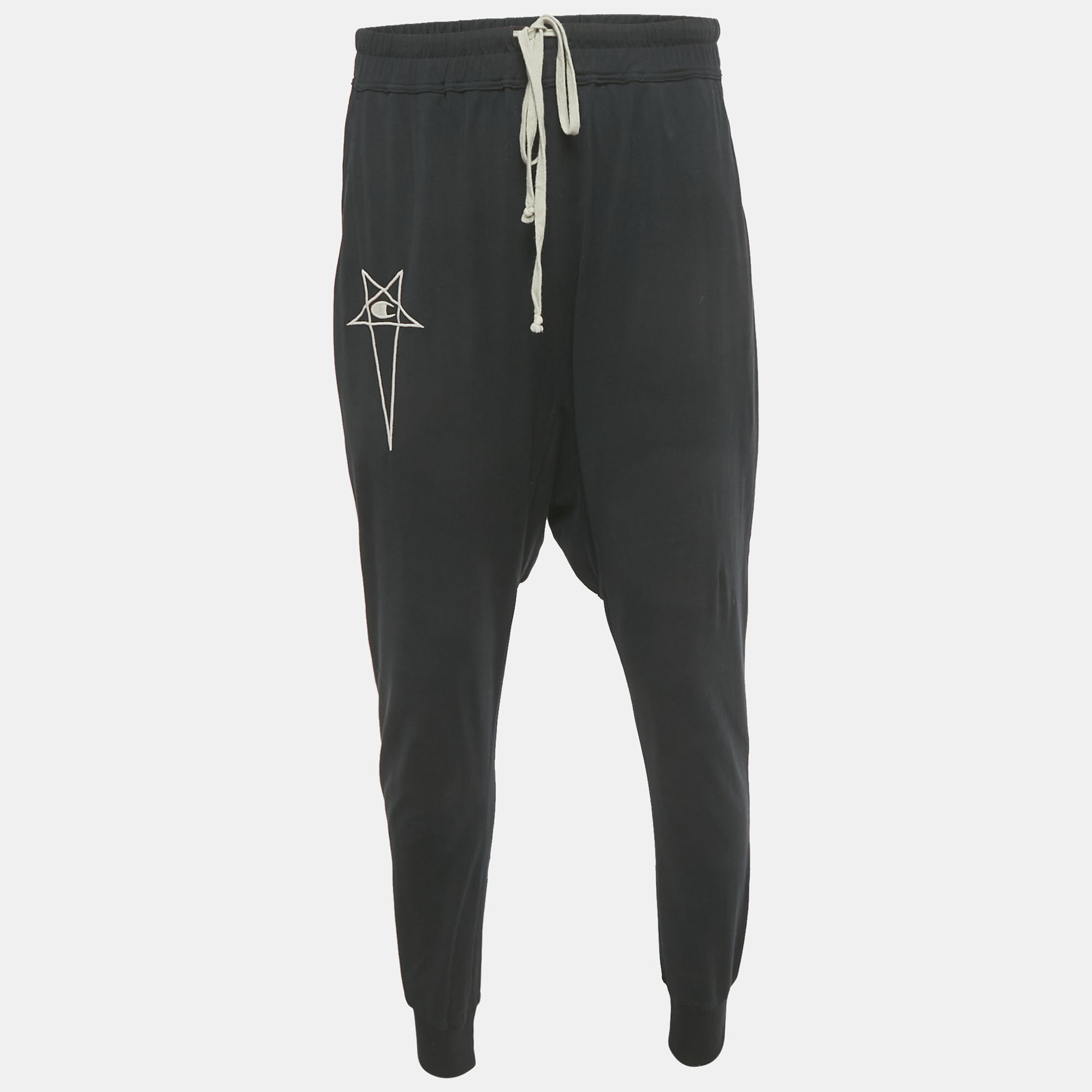 

Rick Owens x Champions Black Cotton Harem Pants L