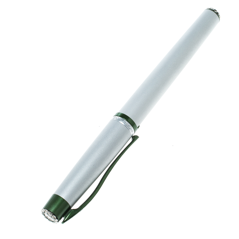 Roberge Orbite 2 Diamond Grey and Opal Green Aluminium Rollerball Pen