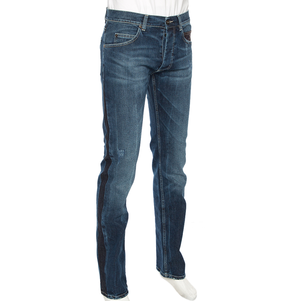 

Roberto Cavalli Blue Denim Straight Fit Jeans