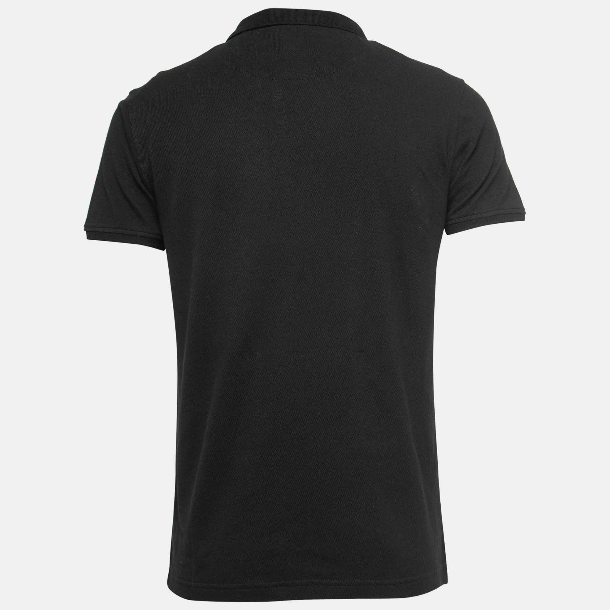 

Roberto Cavalli Black Cotton Pique Polo T-Shirt