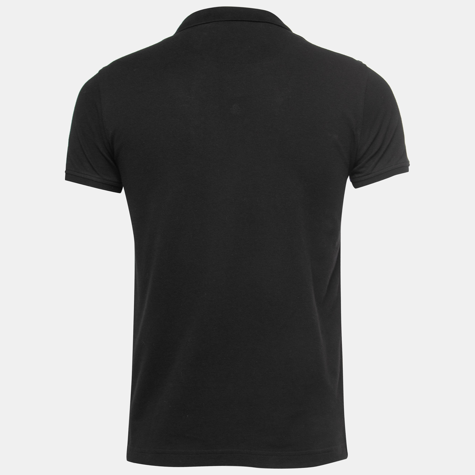 

Roberto Cavalli Black Cotton Pique Polo T-Shirt