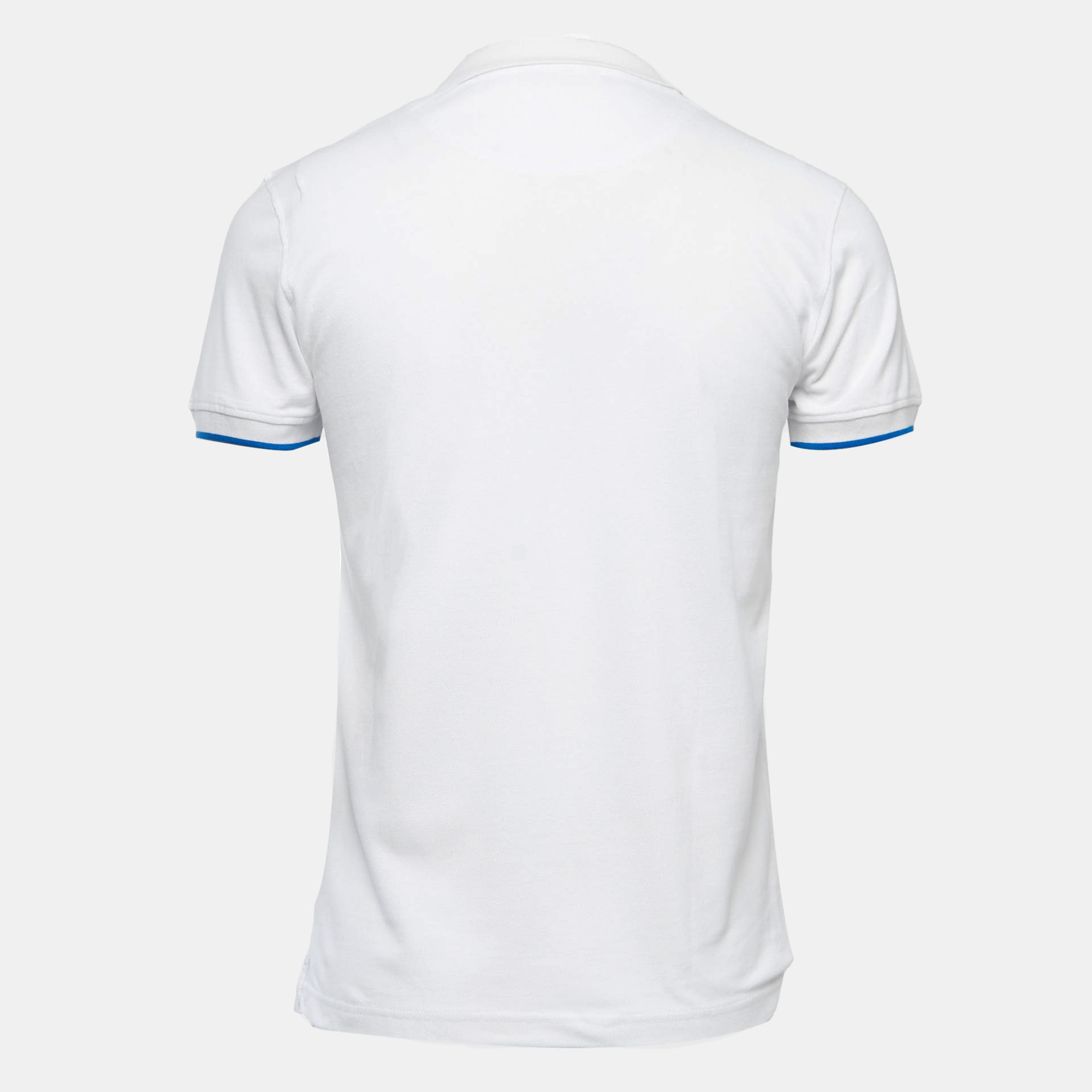 

Roberto Cavalli White Logo Embroidered Cotton Polo T-Shirt