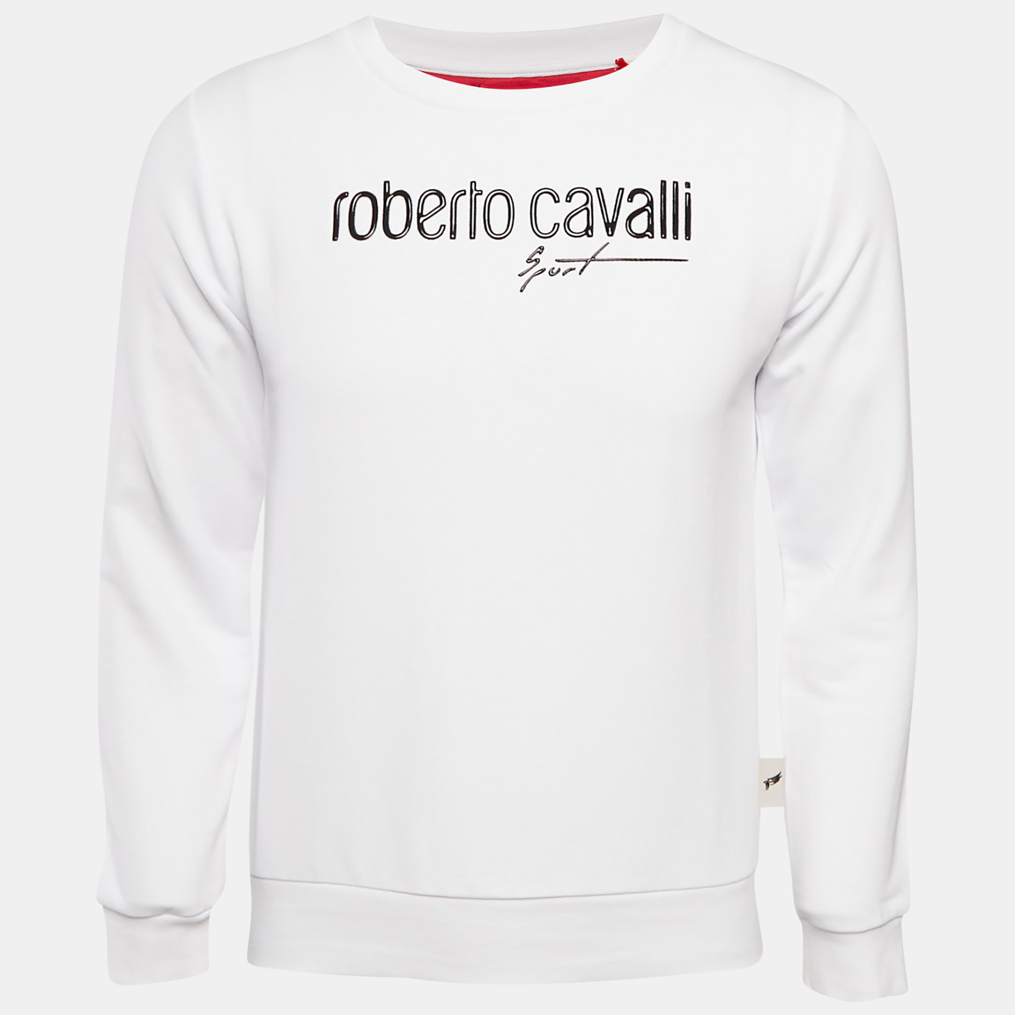 

Roberto Cavalli White Cotton Knit Blend Crew Neck Sweatshirt M
