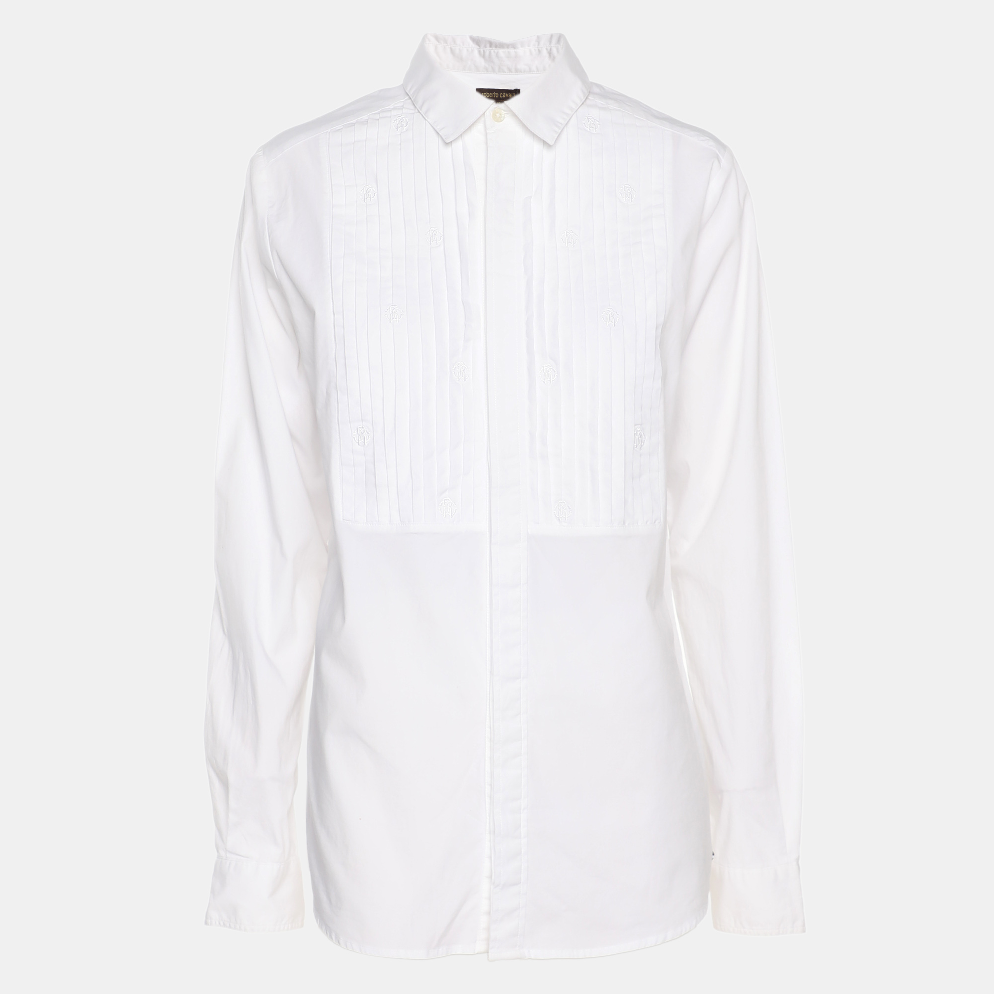 

Roberto Cavalli White Cotton Button Front Shirt M