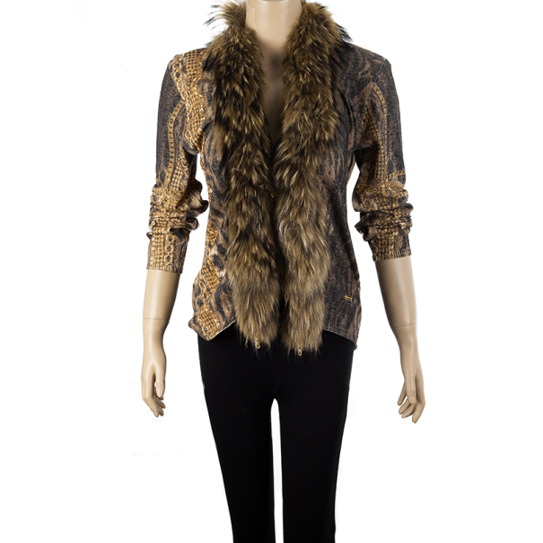 

Roberto Cavalli Fur Collar Jacket, Brown