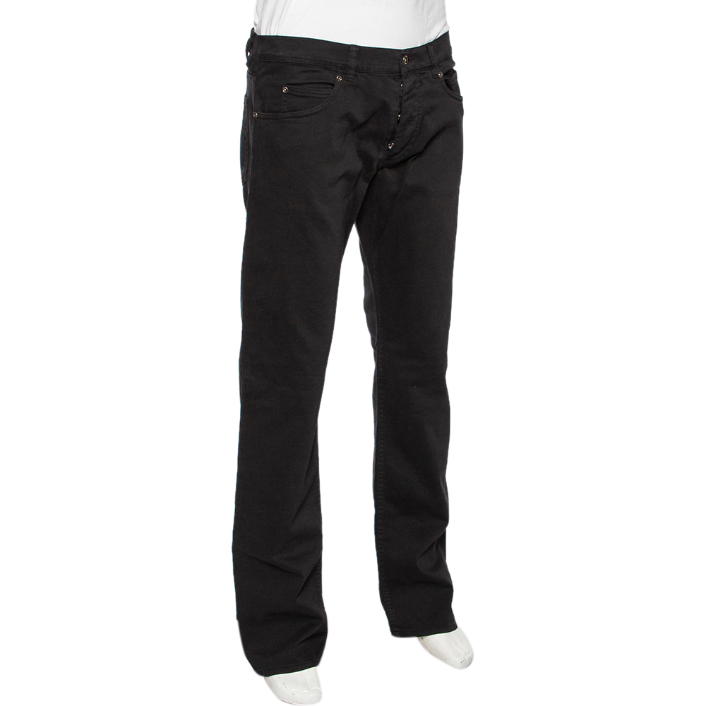 

Roberto Cavalli Black Denim Straight Fit Jeans