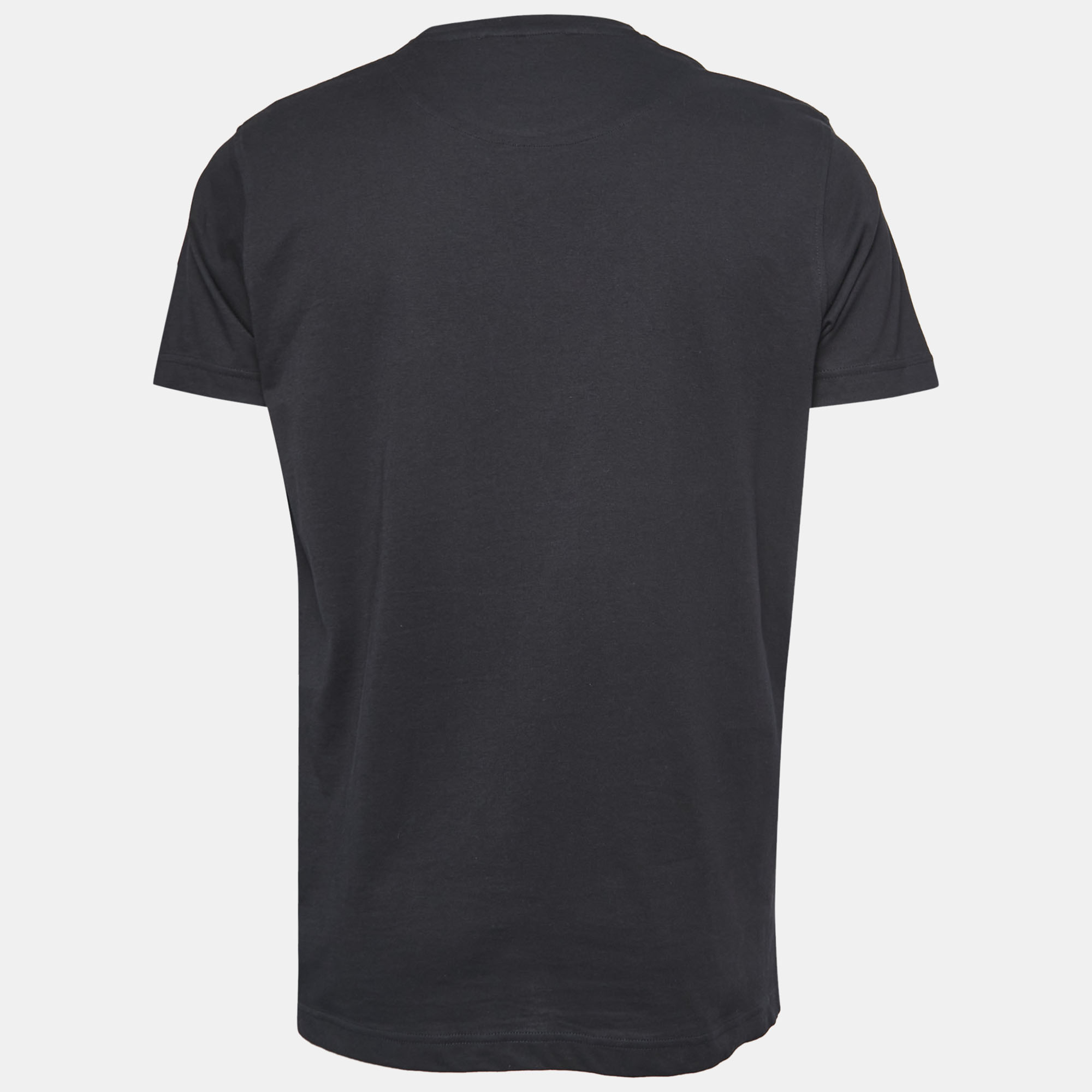 

Roberto Cavalli Black Cotton Logo Print T-Shirt