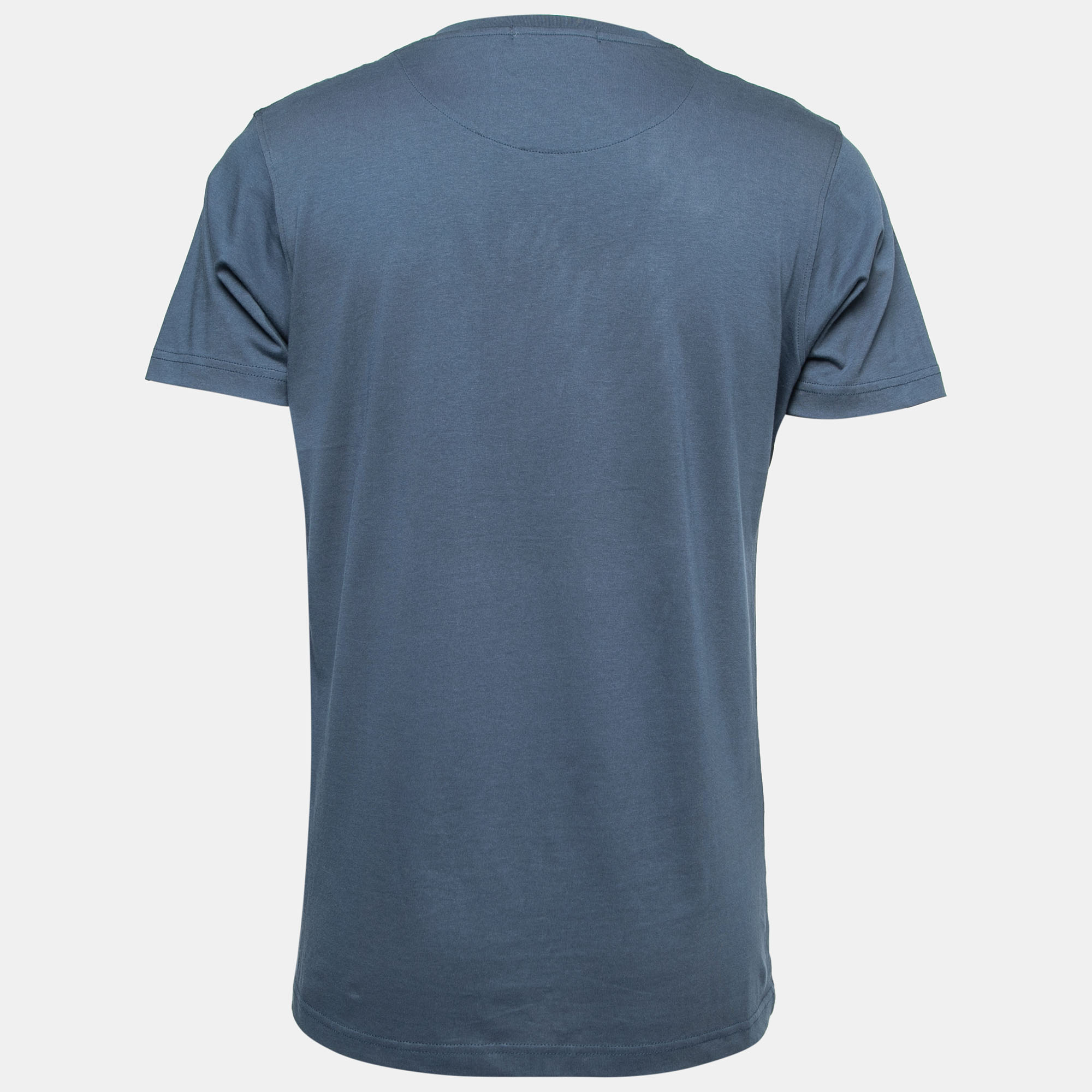 

Roberto Cavalli Blue Signature Striking Tiger Print Cotton T-Shirt
