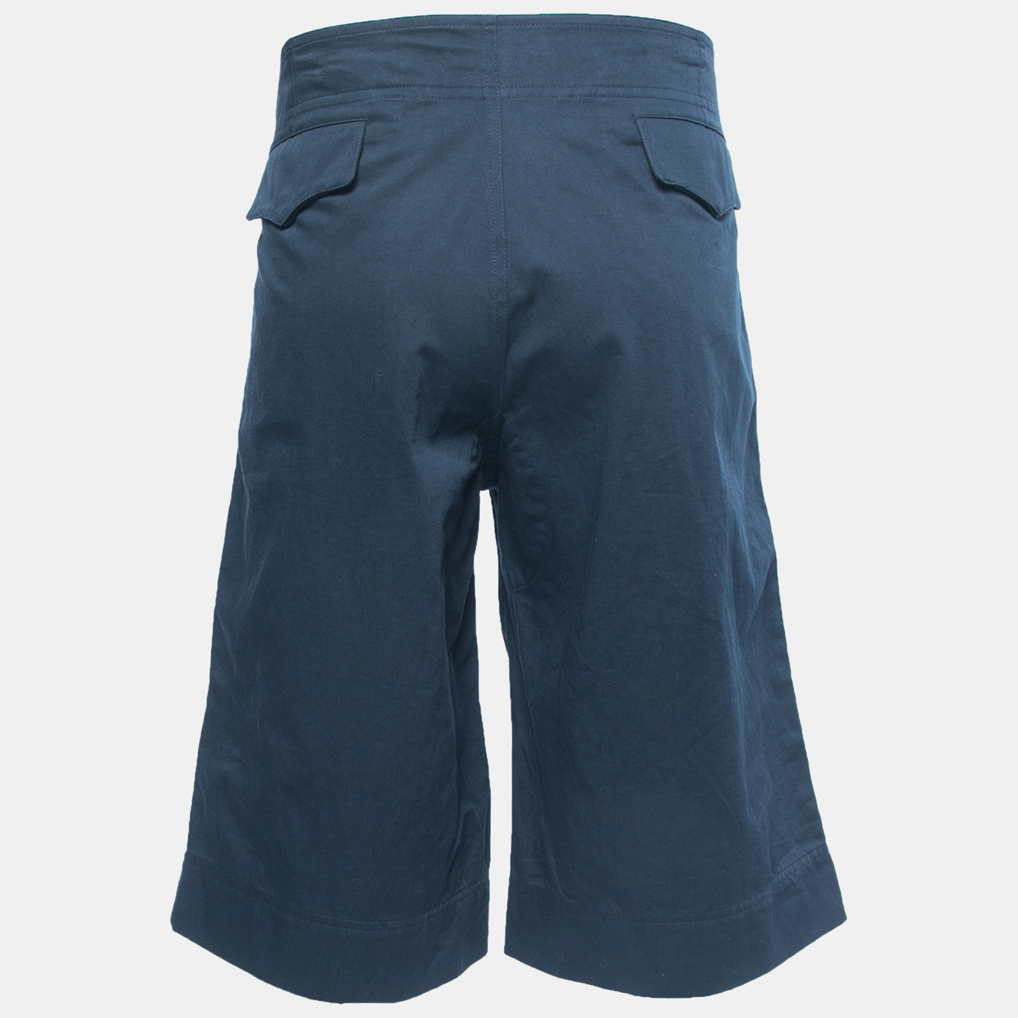 

Roberto Cavalli Navy Blue Cotton Pleated Trousers